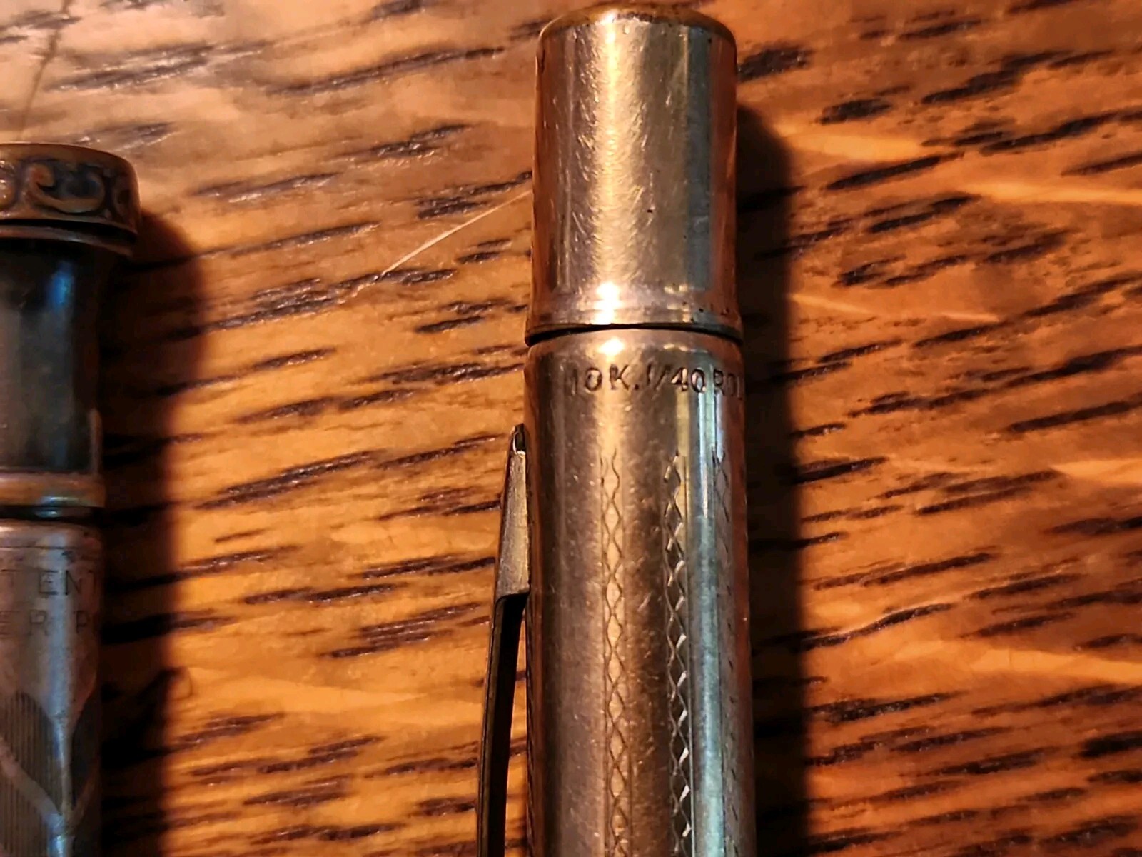 Lot Of 2 Vintage/Antique Mechanical Pencils-Silverplate Pal, And 10K RGP Norma