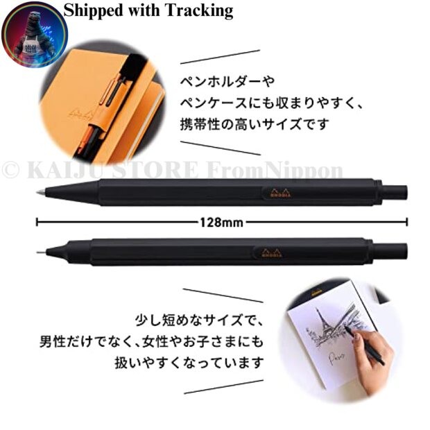 Rhodia Script Mechanical Pencil 0.5mm Aluminum Hex Body Black cf9299