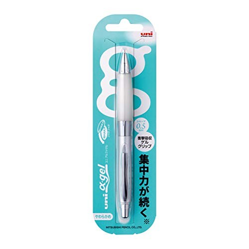 Uni Alpha-Gel Shaker Mechanical Pencil -/Soft Grip 1 Count (Pack of 1) White