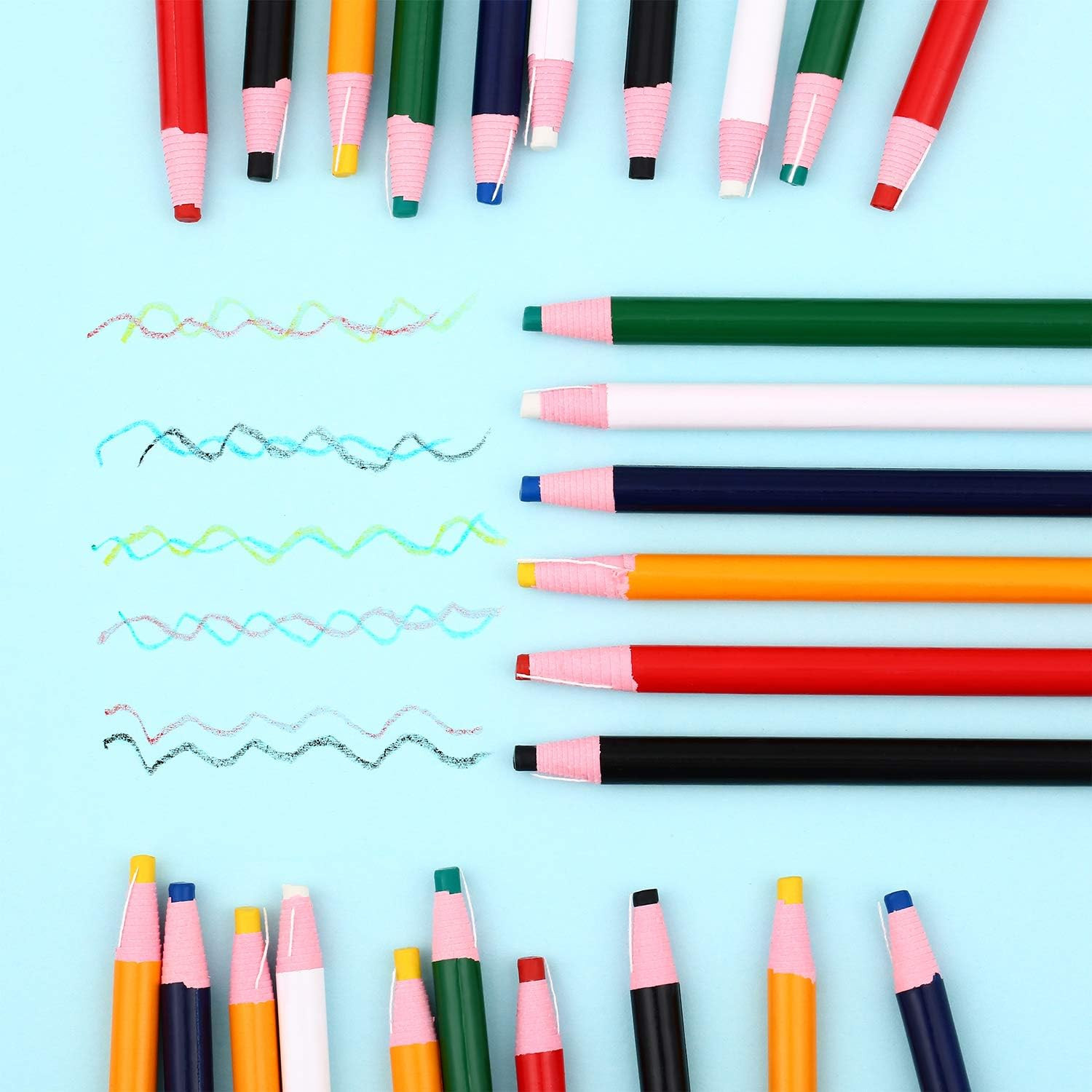 24 Pieces Color Grease Pencil Peel-Off China Markers Grease Pencils Crayons Mark