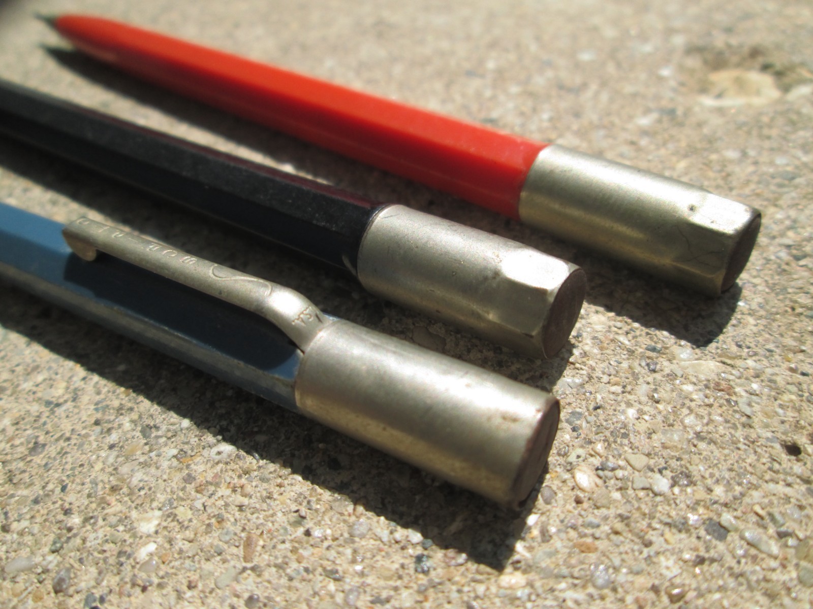 Lot of 3 Vintage Scripto Solid Color Mechanical Pencils for Parts or Repair