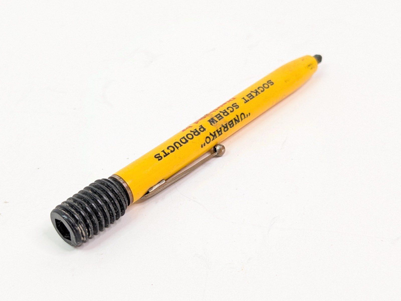 1960’s UNBRAKO Head Cap Mechanical Pencil & Leads Vtg R C Neil Company Scripto
