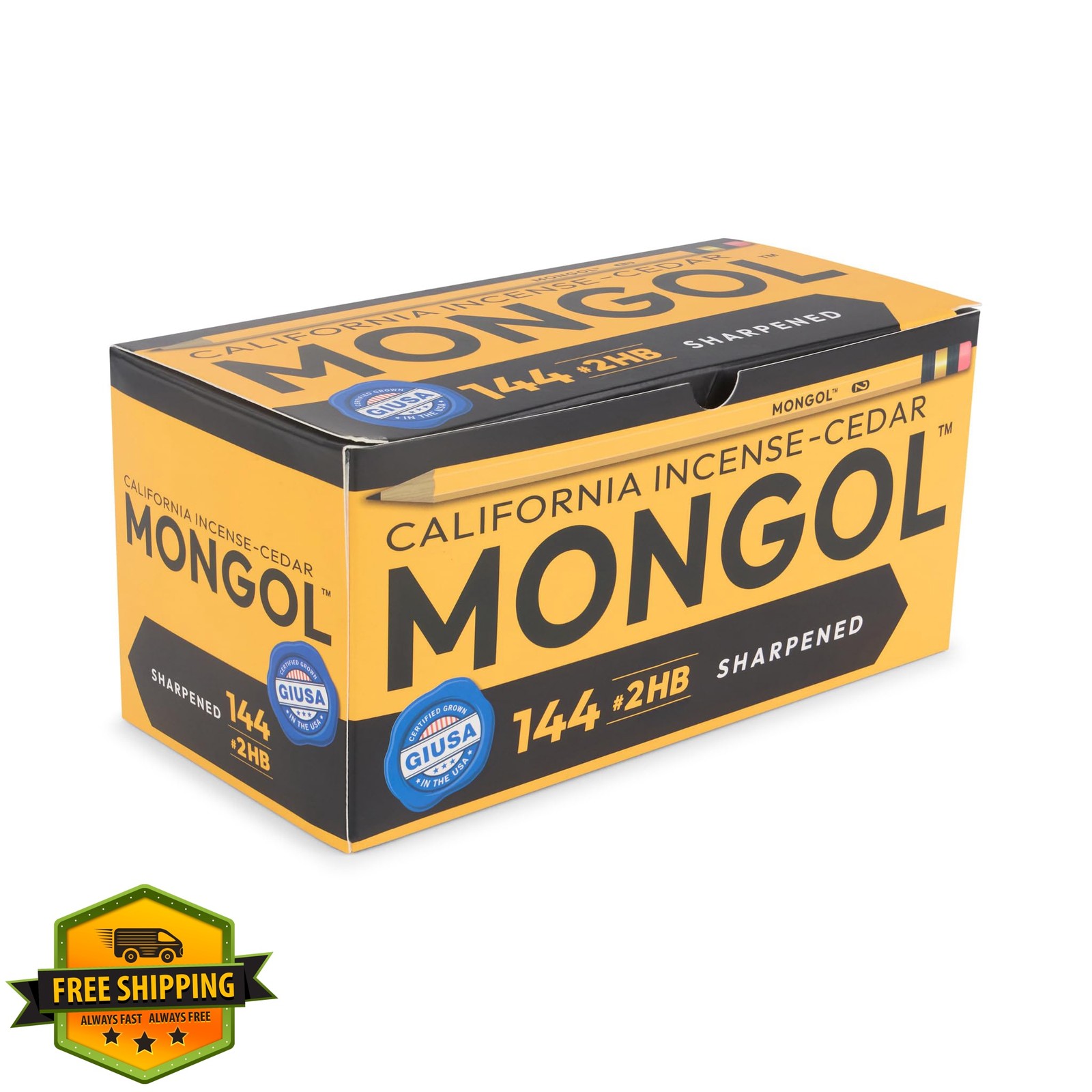 Mongol Pencil #2 144-Pack Pre-sharpened