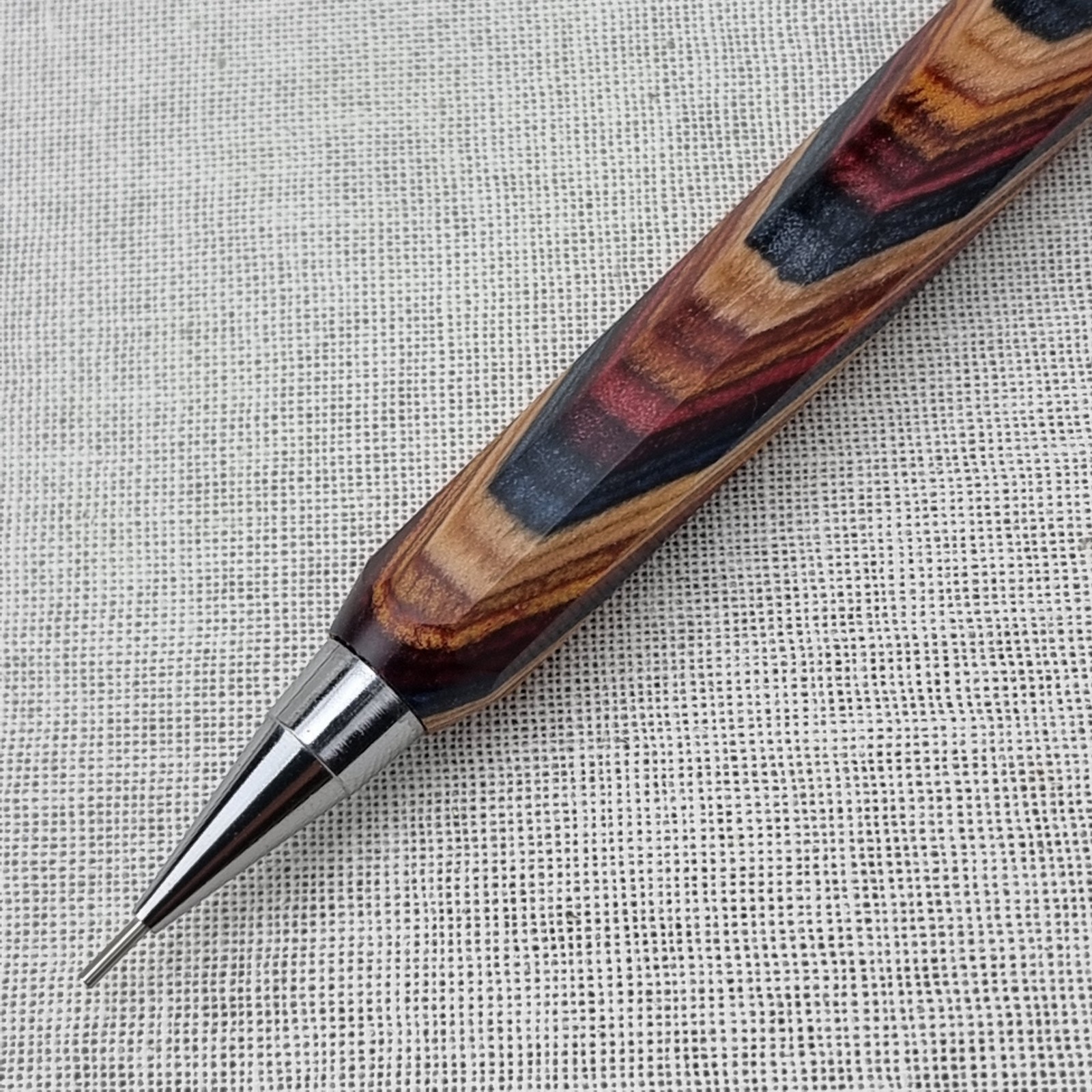 Hand Crafted Pentel P-205(0.5mm) Mechanical Pencil with Octagonal Wood Barrel