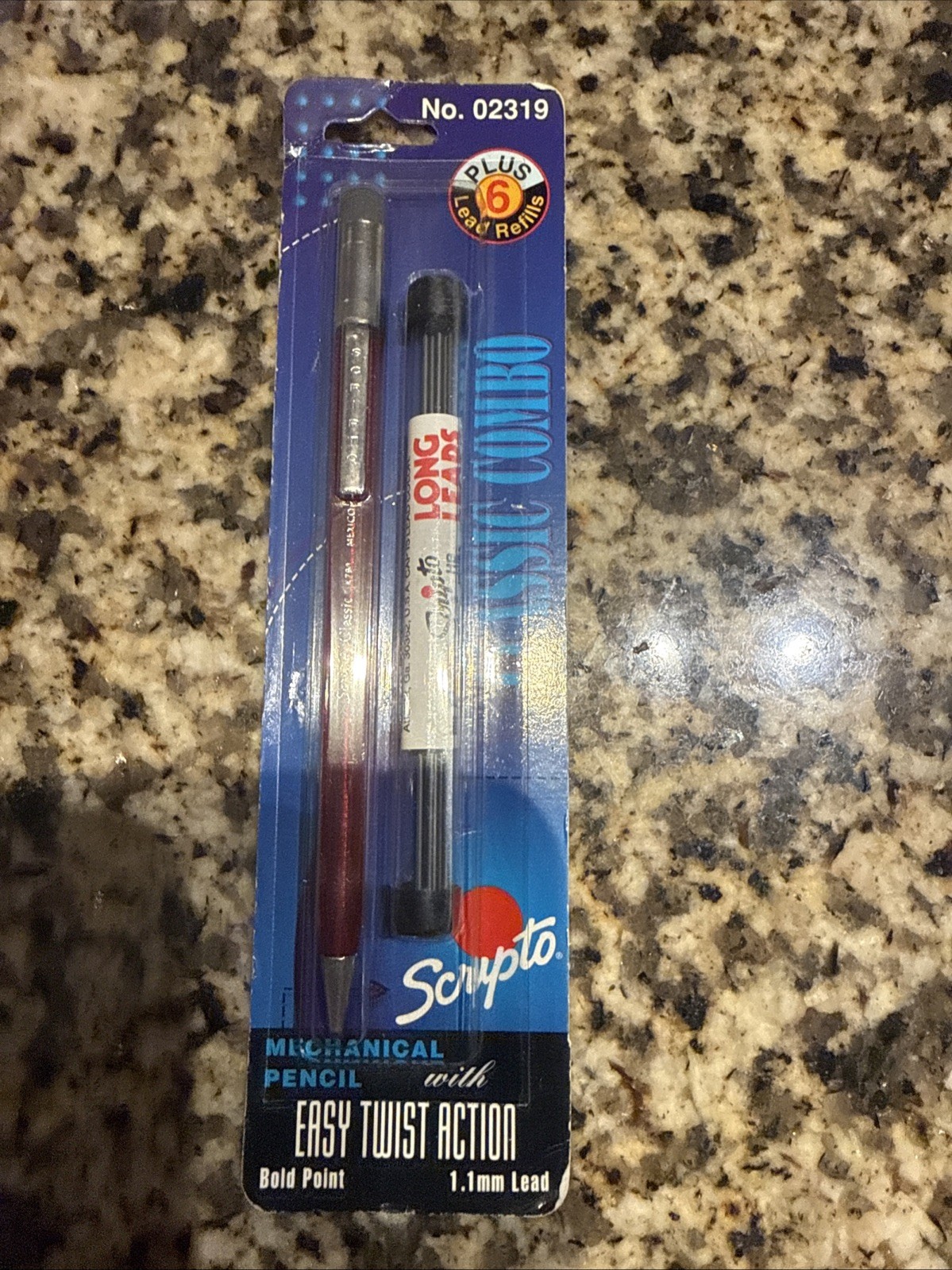 VTG 1993 Scripto Classic Combo Twist Mechanical Pencil 1.1 02319 W/Refill Red