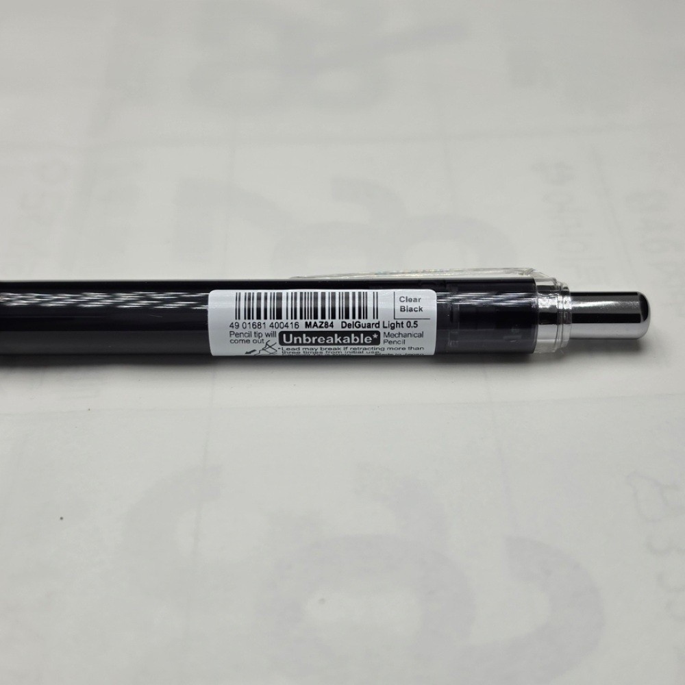 Zebra DelGuard 0.5mm Mechanical Pencil 105mm Black or Clear 1pc Japan