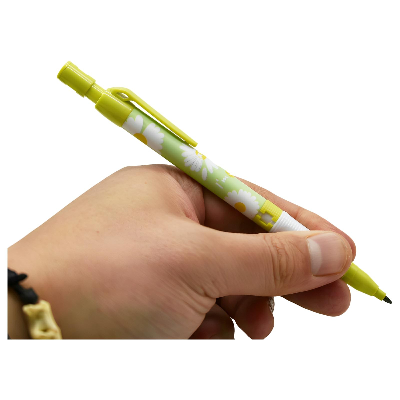 12 Pcs 2.0 mm Mechanical Pencils Thick 2B Pencils Daisy Pencils With 20 pcs R…