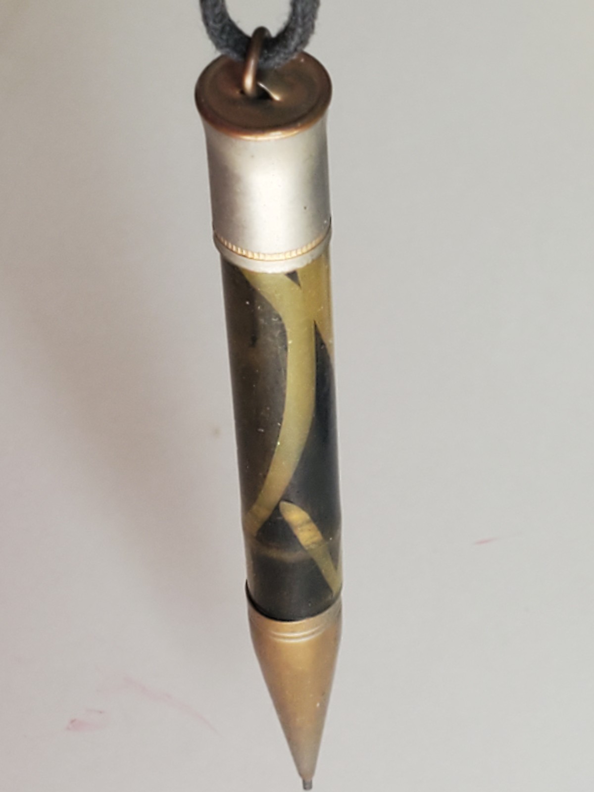 Vintage Ring Top Lead Holder with Tortoise Shell Style Plastic Mechanical Pencil