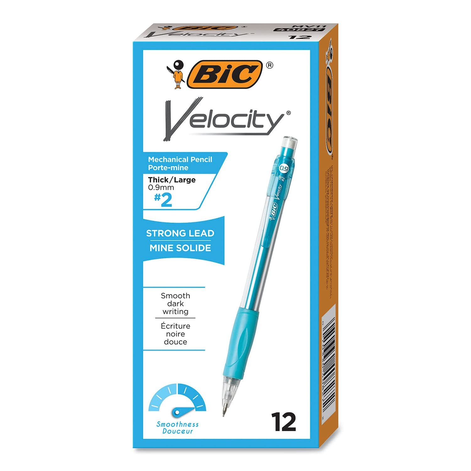 BIC MV11BK Velocity Original Mechanical 1 Count (Pack of 1), Turquoise