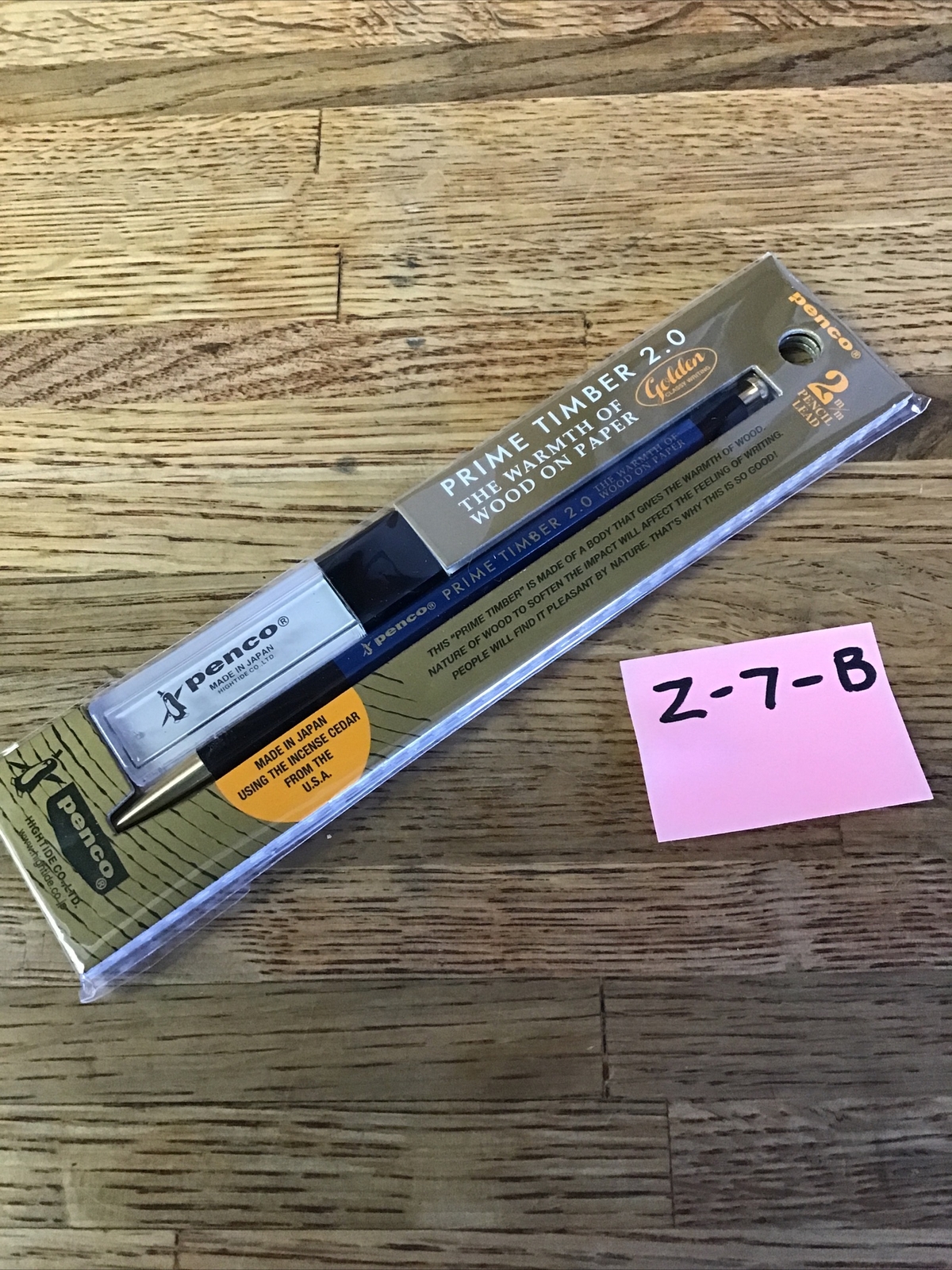 PENCO Prime Timber Brass [blue] 2mm wick holder And Sharpener
