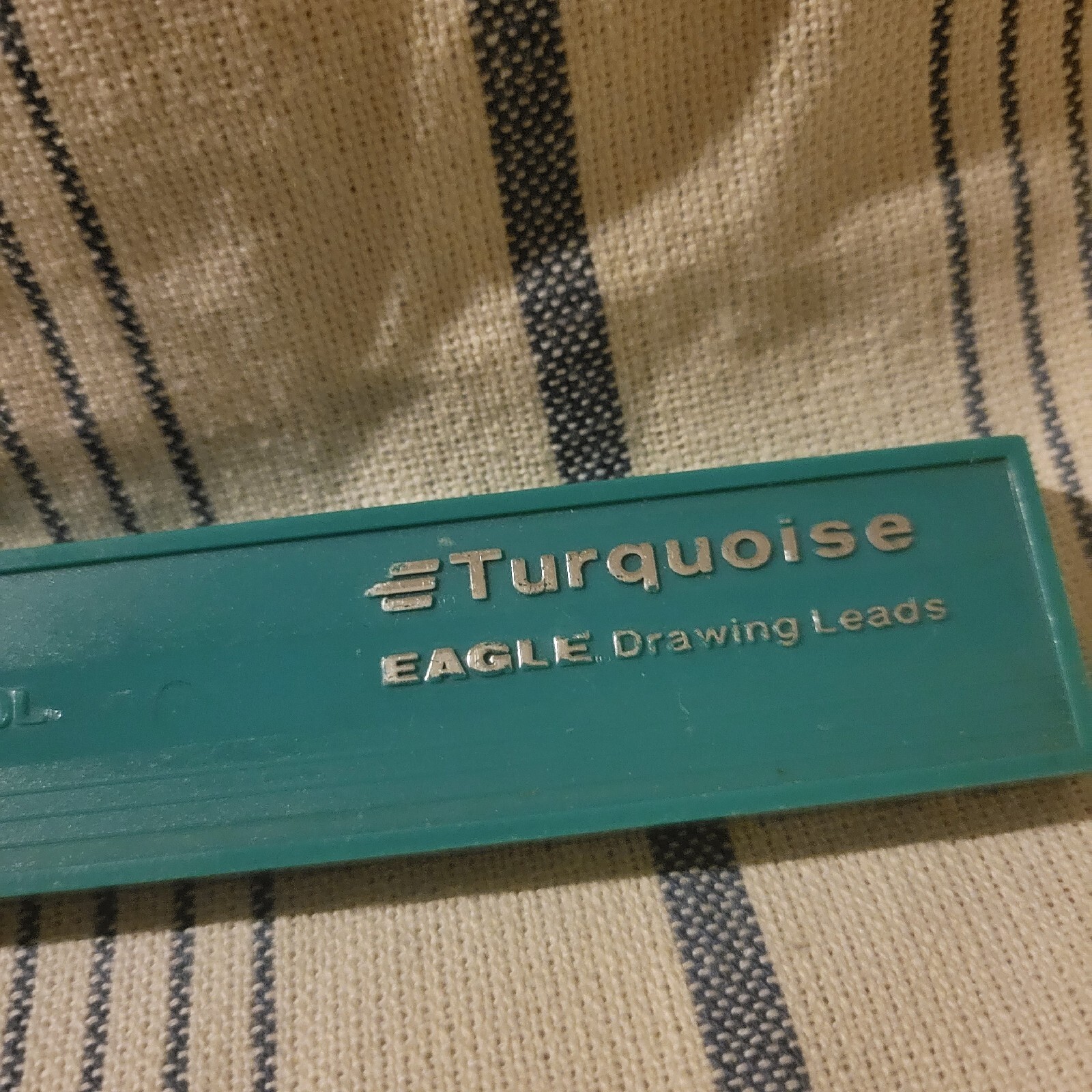 Vtg Berol Turquoise Eagle Drawing Leads 8 Leads Plastic Hardcase 2375 2H