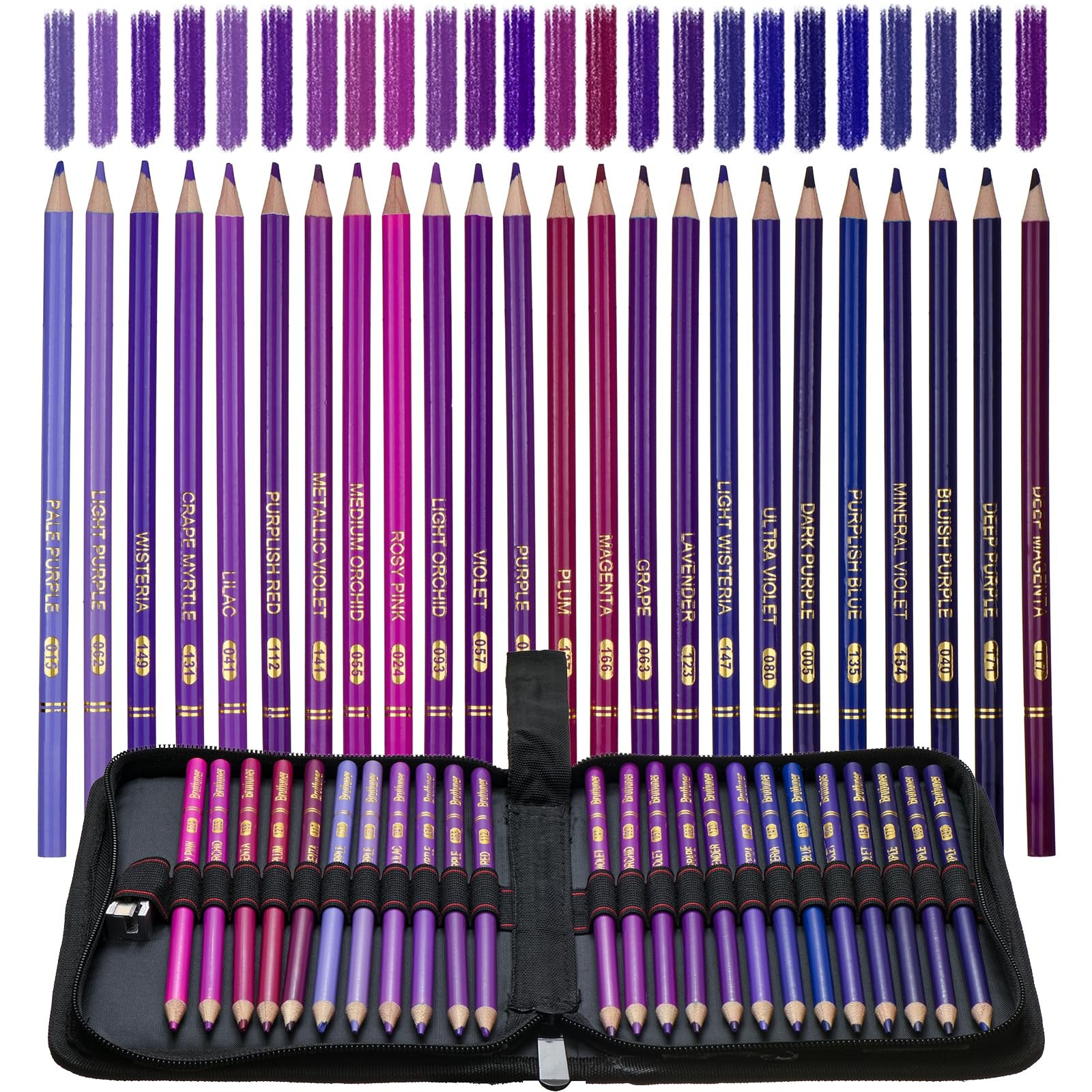 ZZWUAPT Purple Colored Pencils,Oil Based Wooden 1 Count (Pack of 1),