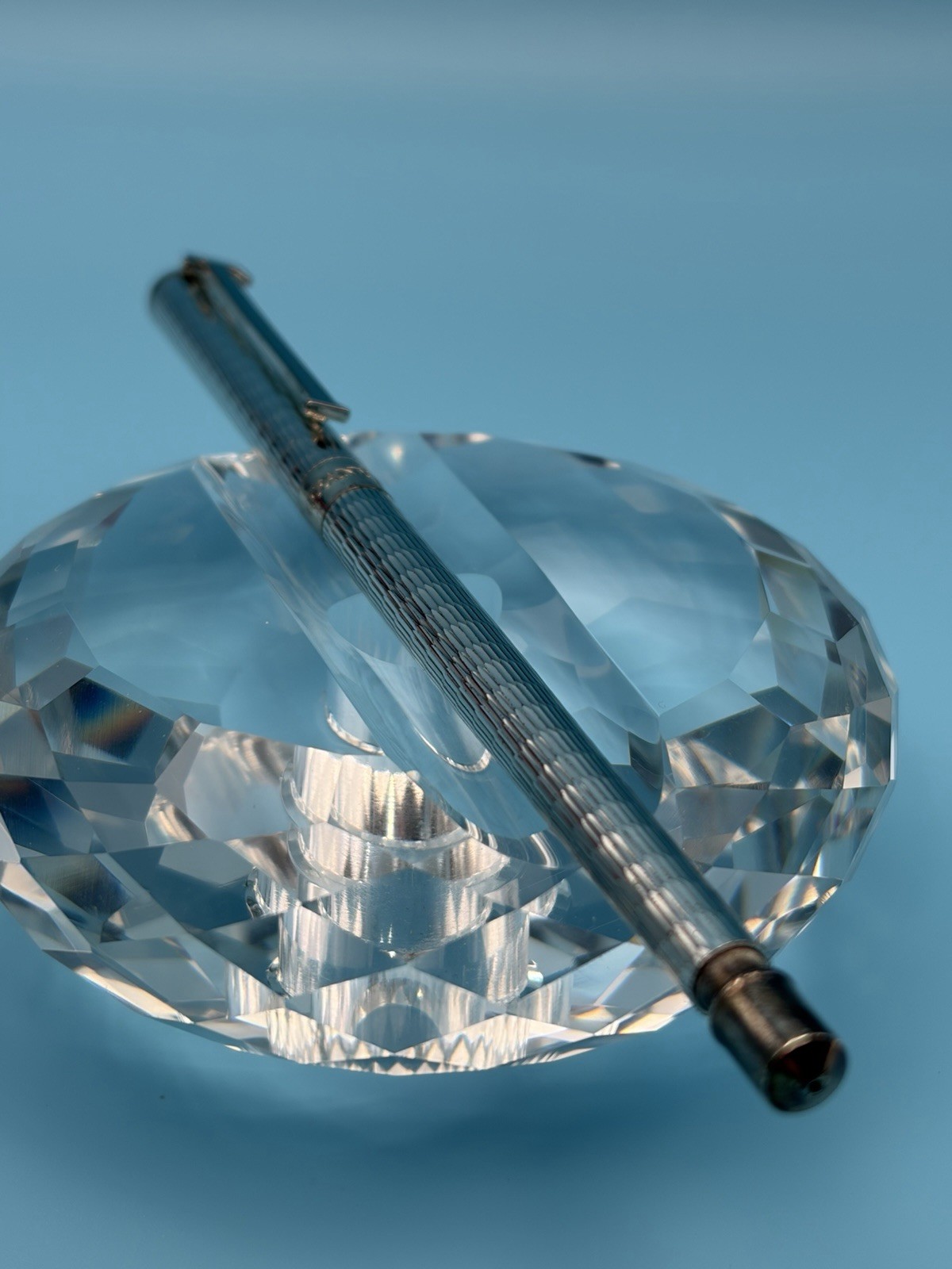 Used Vintage Tiffany & Co T-clip Mechanical pencil Textured Pattern Ladies Rare