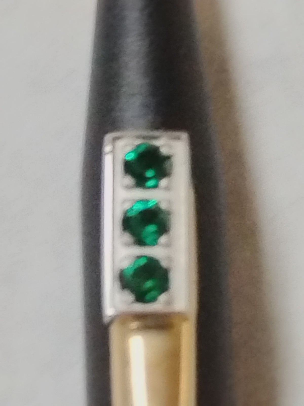 VTG Cross Classic Century mechanical pencil three emerald-green stones #N8