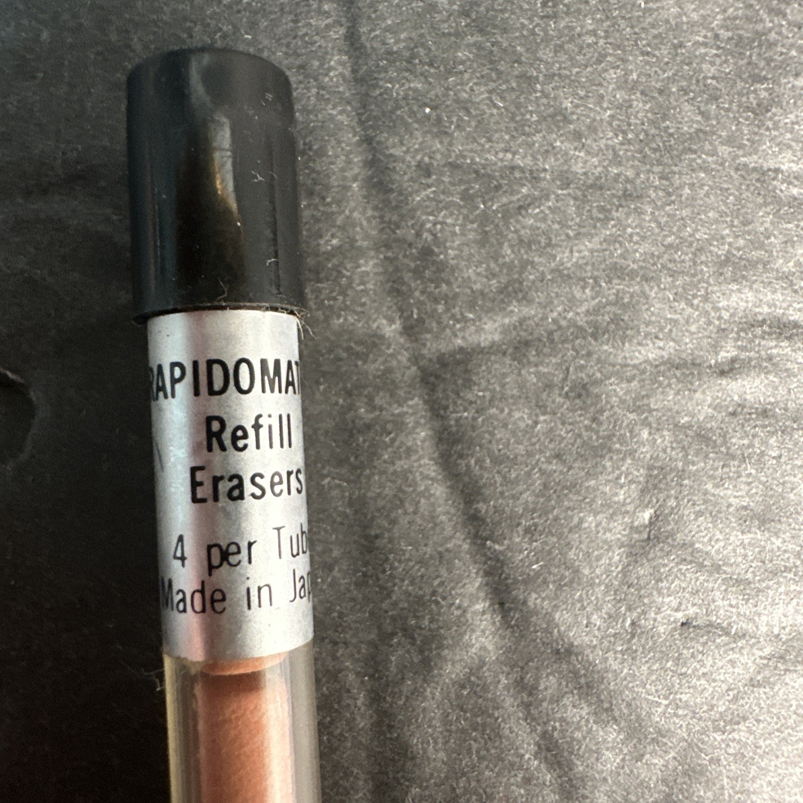 Rapidomatic Mechanical Pen Pencil Refill Erasers Vintage 4 In Tube