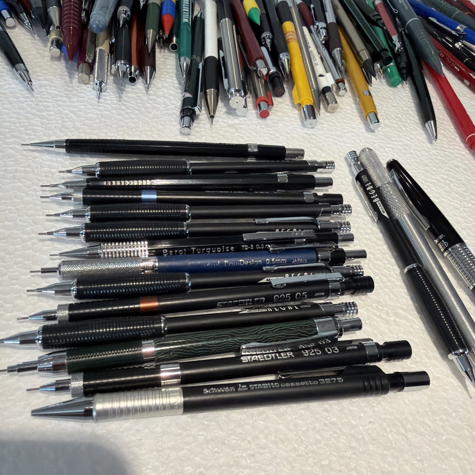 Vintage Lot of 205 Drafting Mechanical Pencils with Leads JAPAN Germany Etc