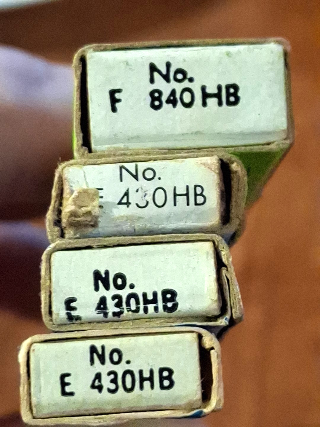 Vintage Scripto 3 Long Black Lead Boxes 430HB 1 Thin Lead 840HB and Erasers