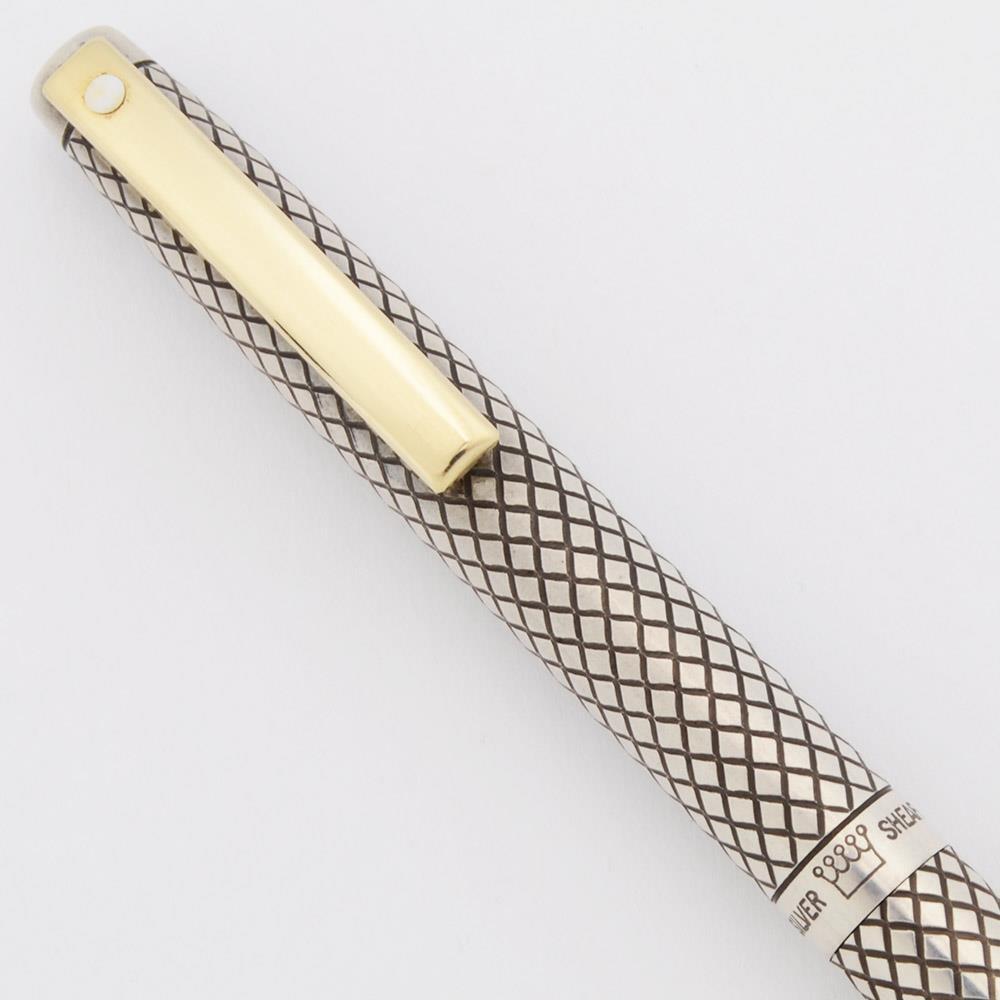 Sheaffer Silver Imperial Pencil – Sterling Diamond Grid, .9mm (New Old Stock)