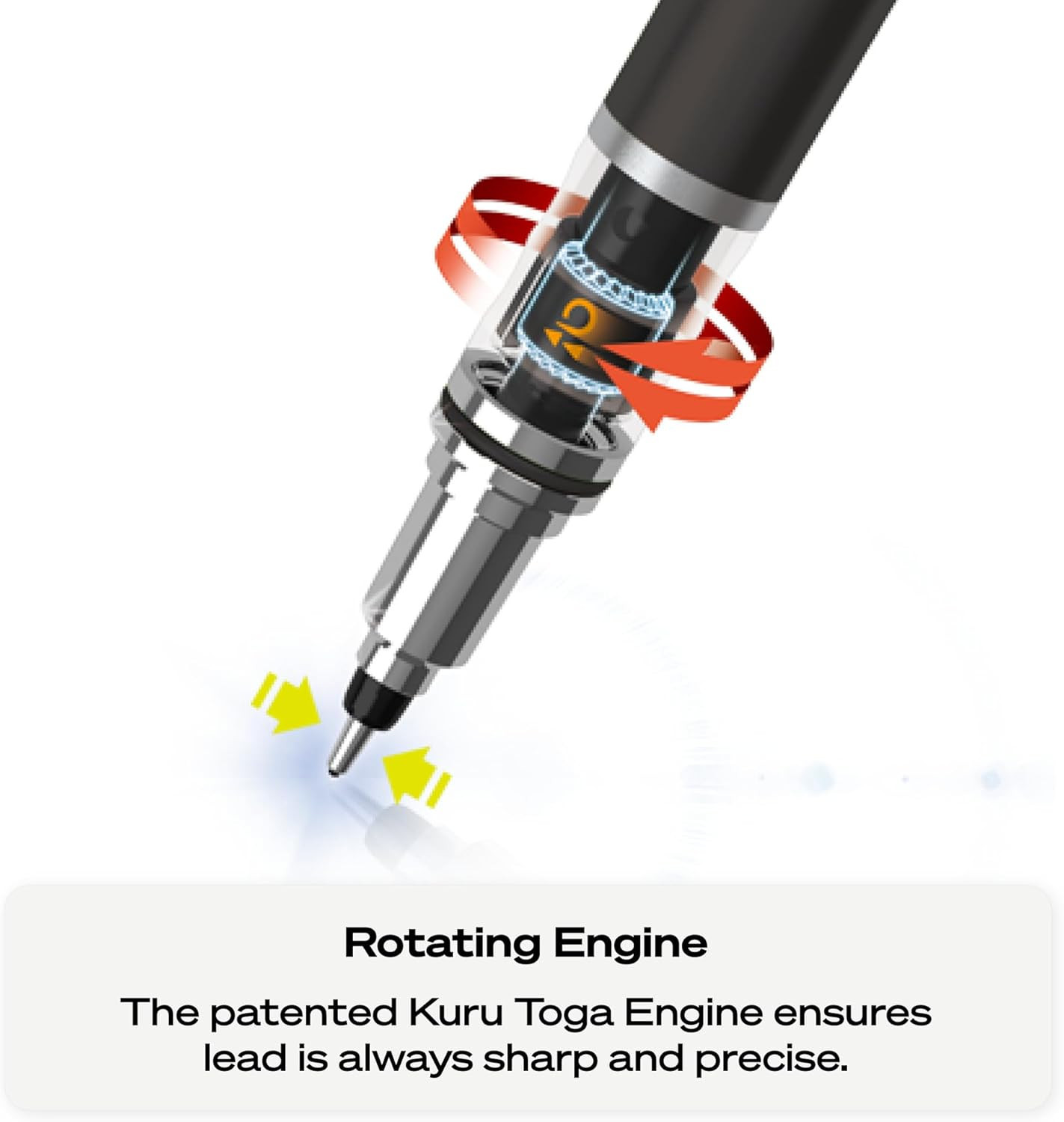 ball Kuru Toga Elite Mechanical Pencil Starter Kit, 0.5Mm, HB #2, Gun Metal Barr