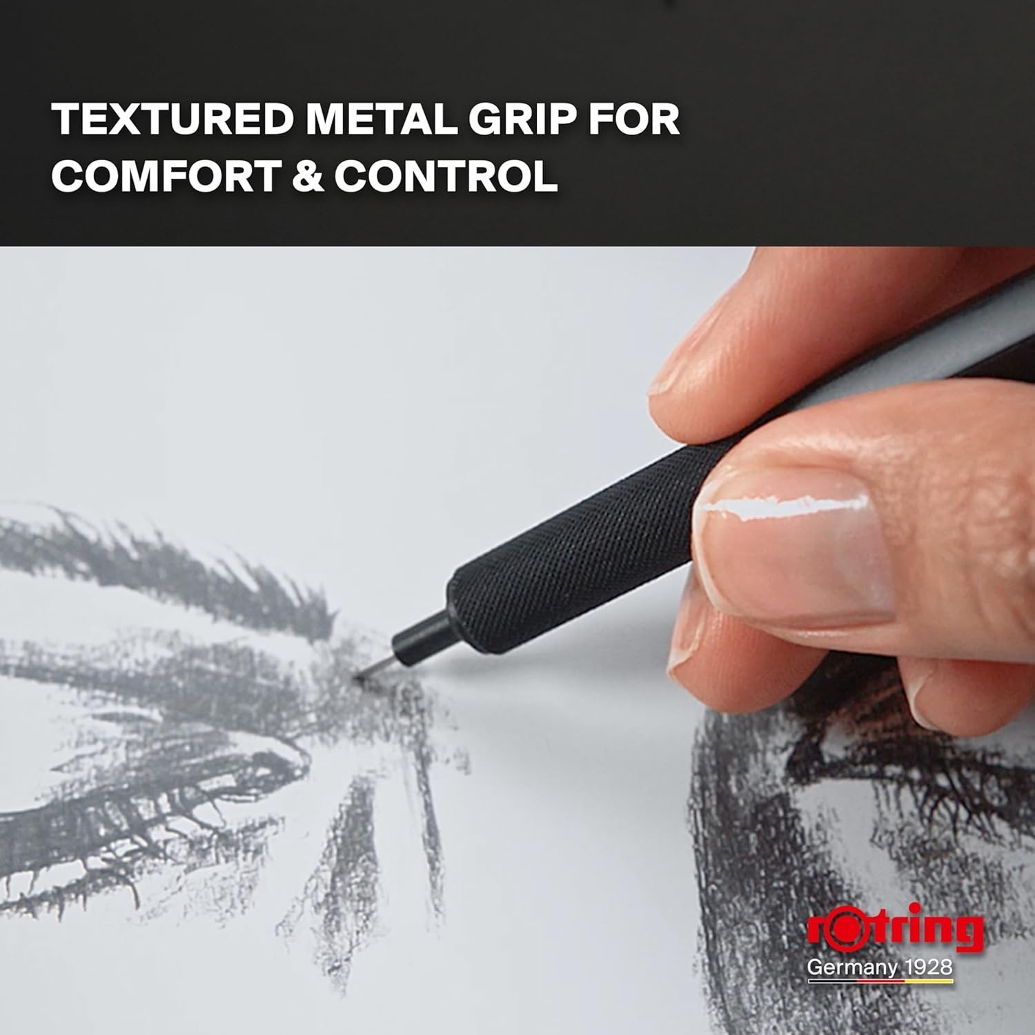 Black Mechanical Pencil with Metal Grip