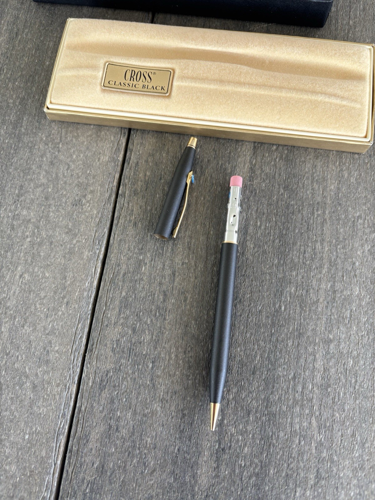 Cross Classic Black 2503 Carrier Advertising (stick on) Pencil In Box NOS 1982