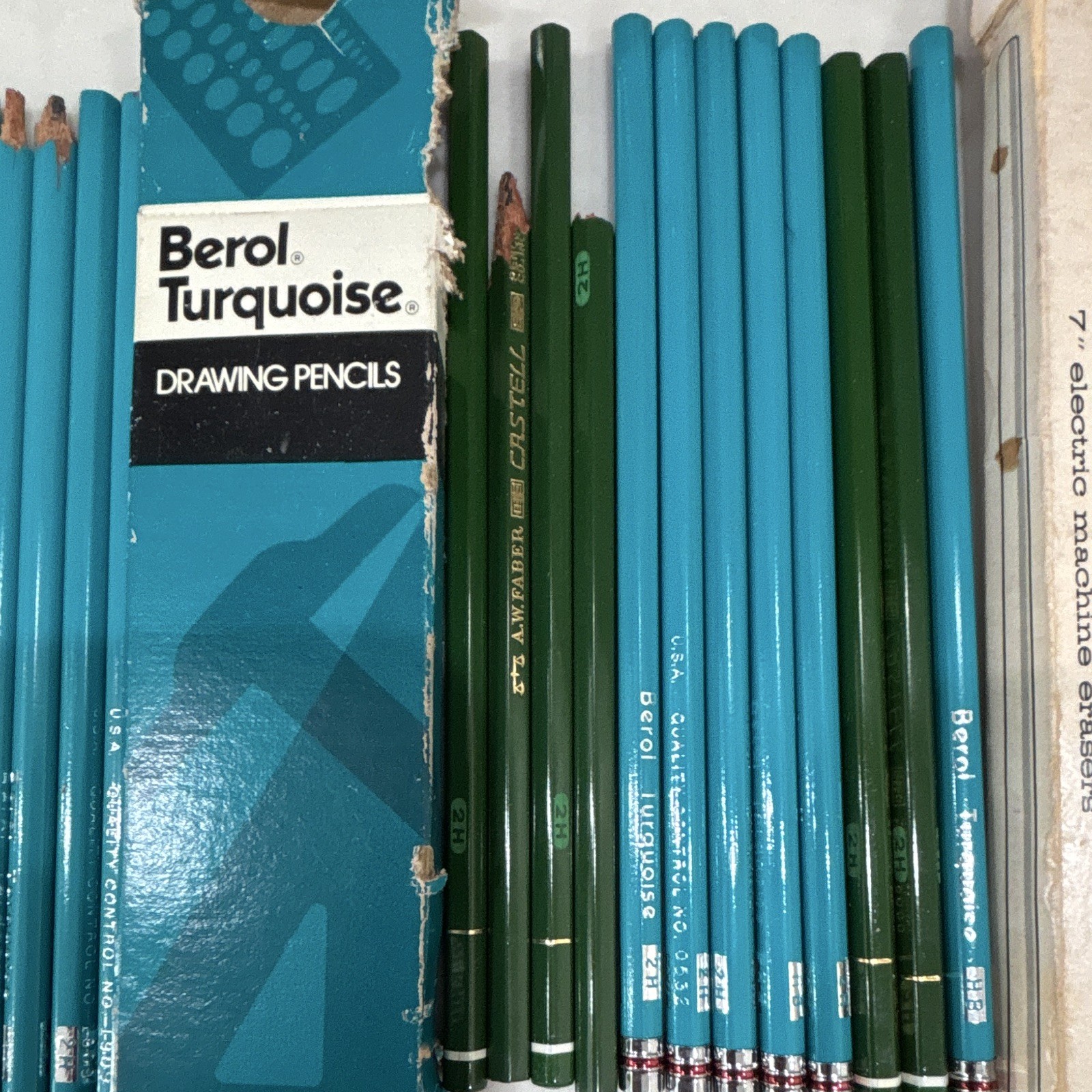 Vintage Eberhard Faber Tri-Venture Drafting Pencil Lead Lot + Rapidograph Techni