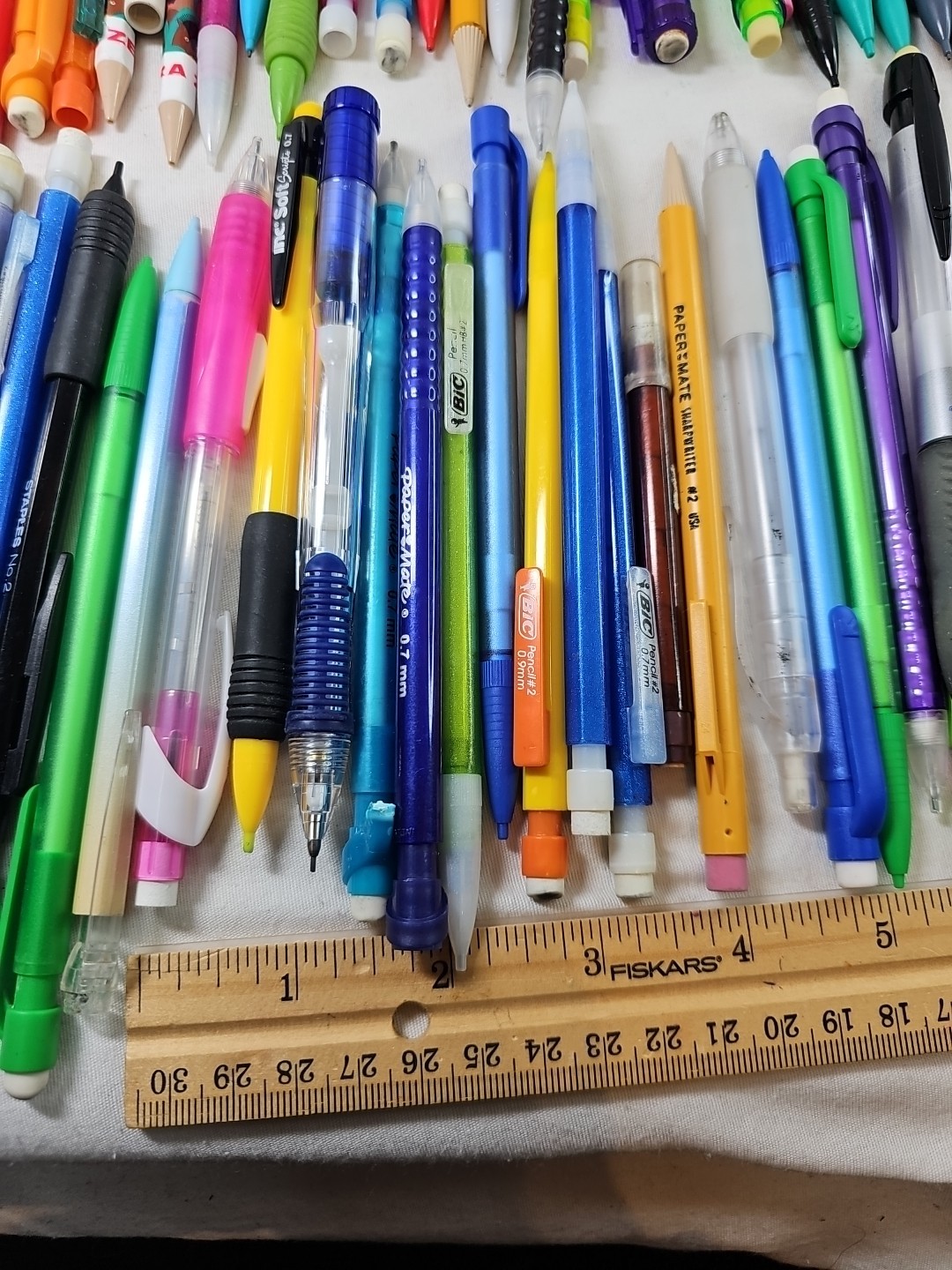 Lot of 100 Click MECHANICAL PENCILS Advertising Bic Pentel PaperMate Pentech +