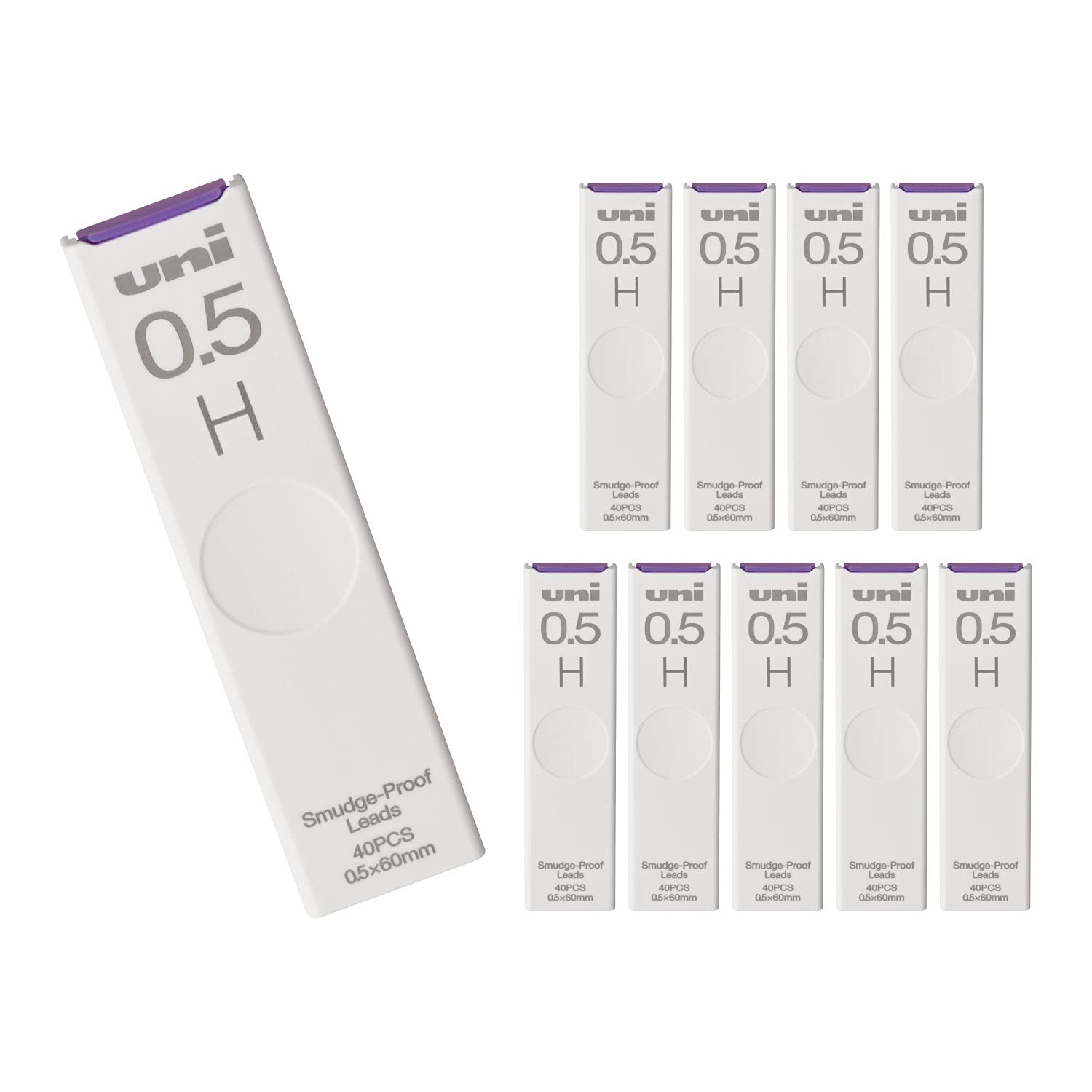Mitsubishi Pencil mechanical pencil refills, Uni 0.5 H, 10 pieces per box, ULS05
