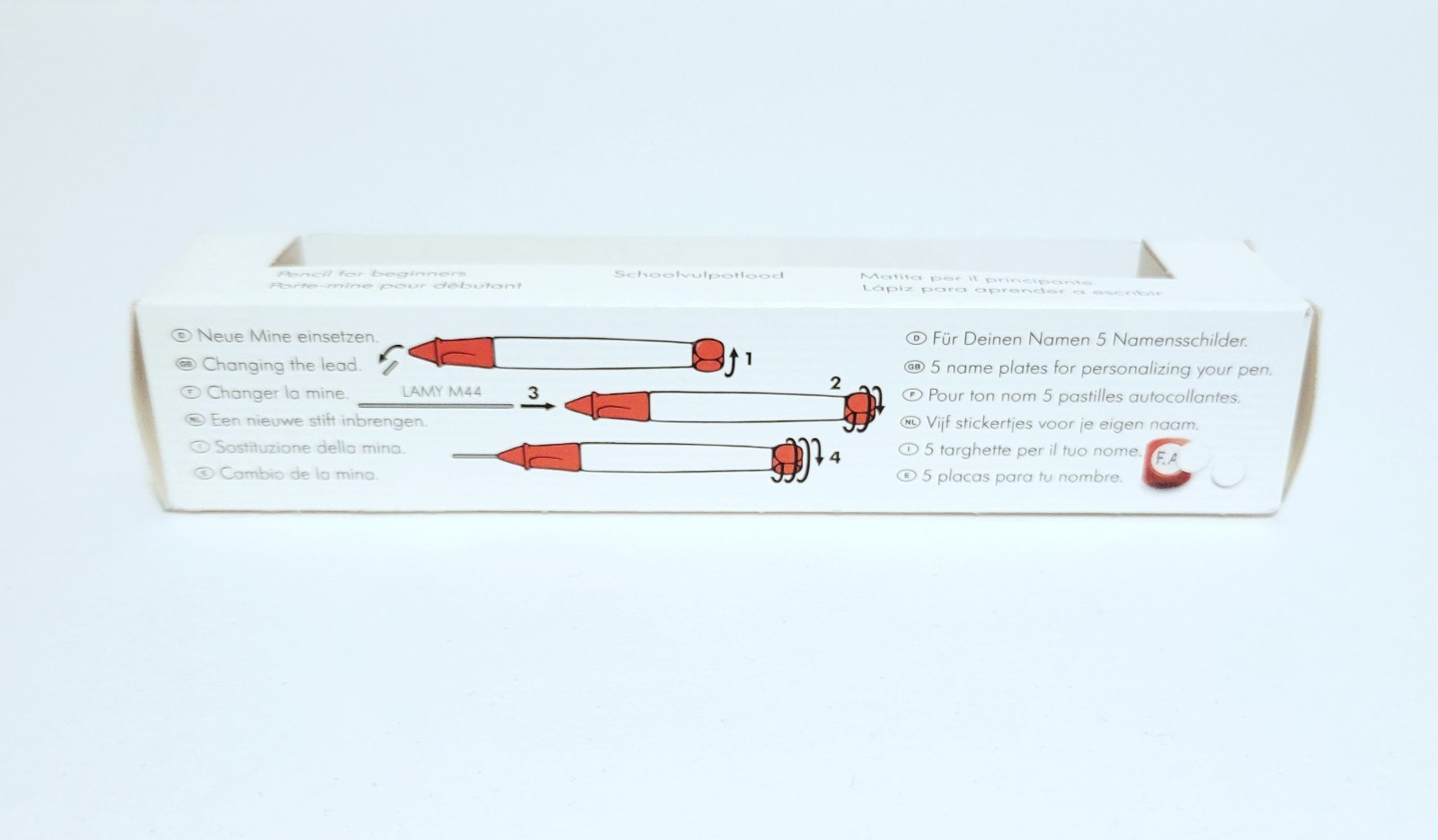 Lamy ABC Red 1.4mm Beginner Child Kid Grip Mechanical Pencil L110 NEW
