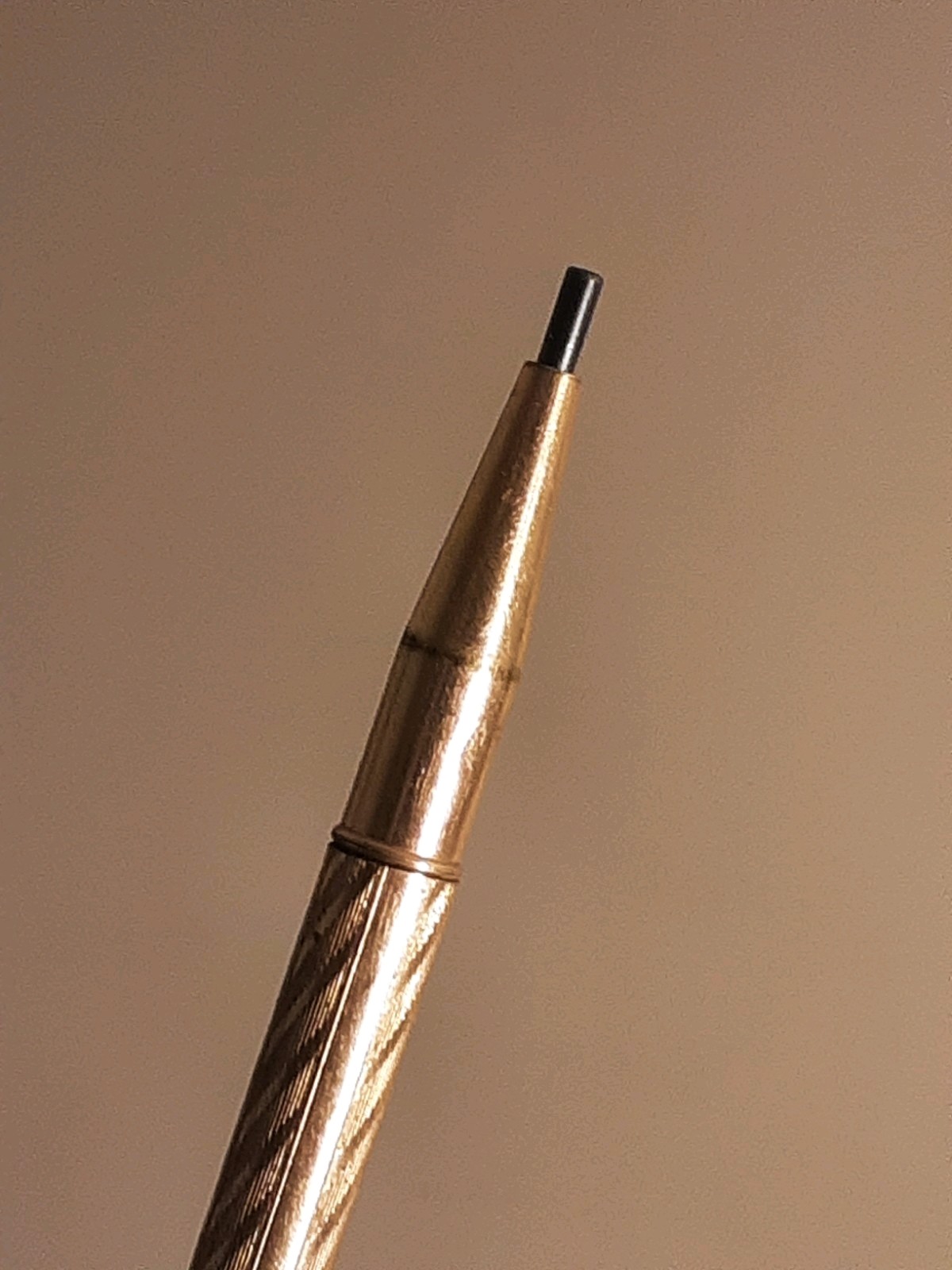 Vintage mechanical golf pencil / Gold color / Deco style