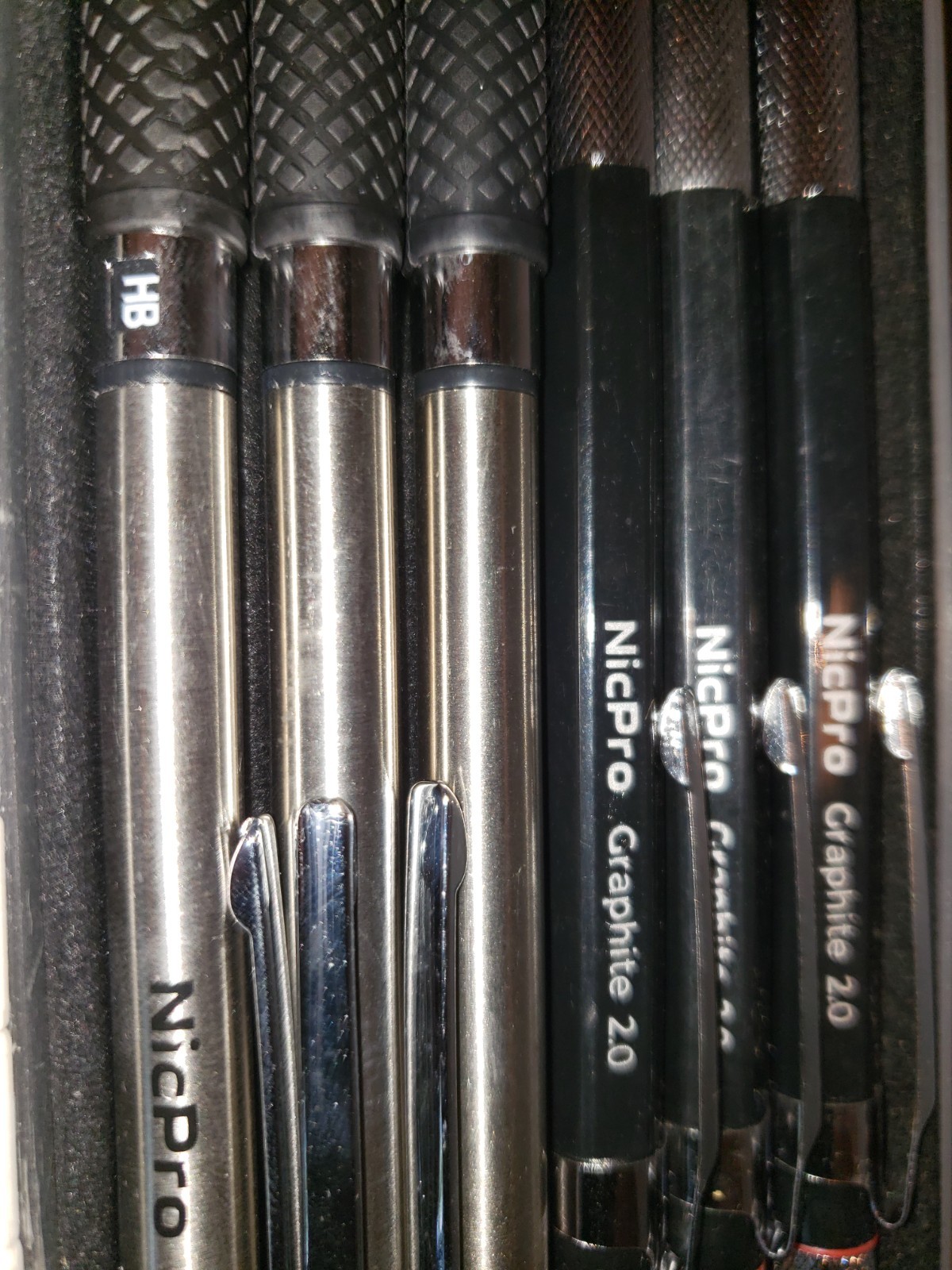 Nicpro 6PCS Metal Mechanical Pencil Set, Full Copper Drafting Pencil 2.0MM