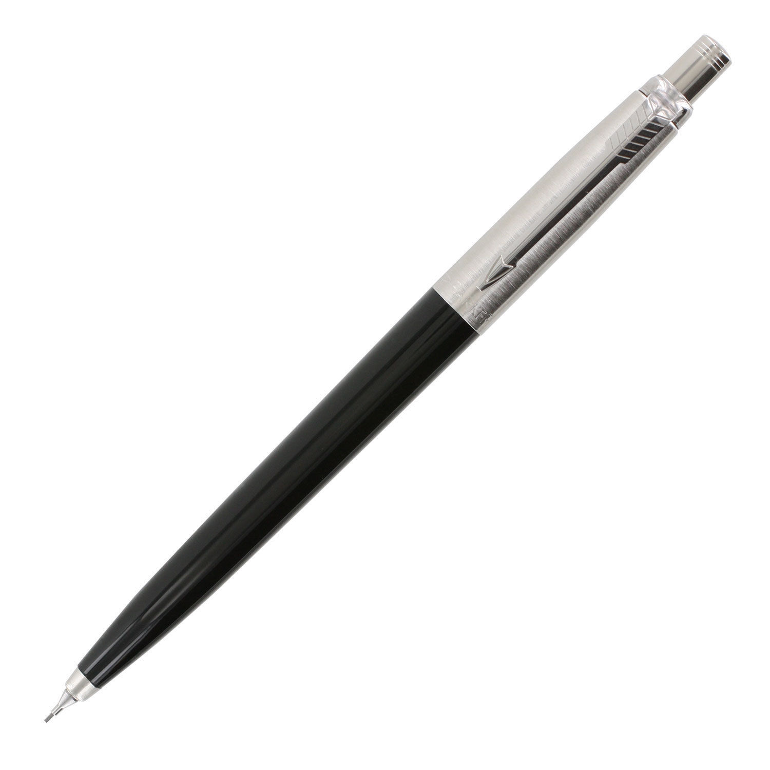 Parker Jotter Pencil Black & Stainless Steel 0.5m with Eraser Made In France