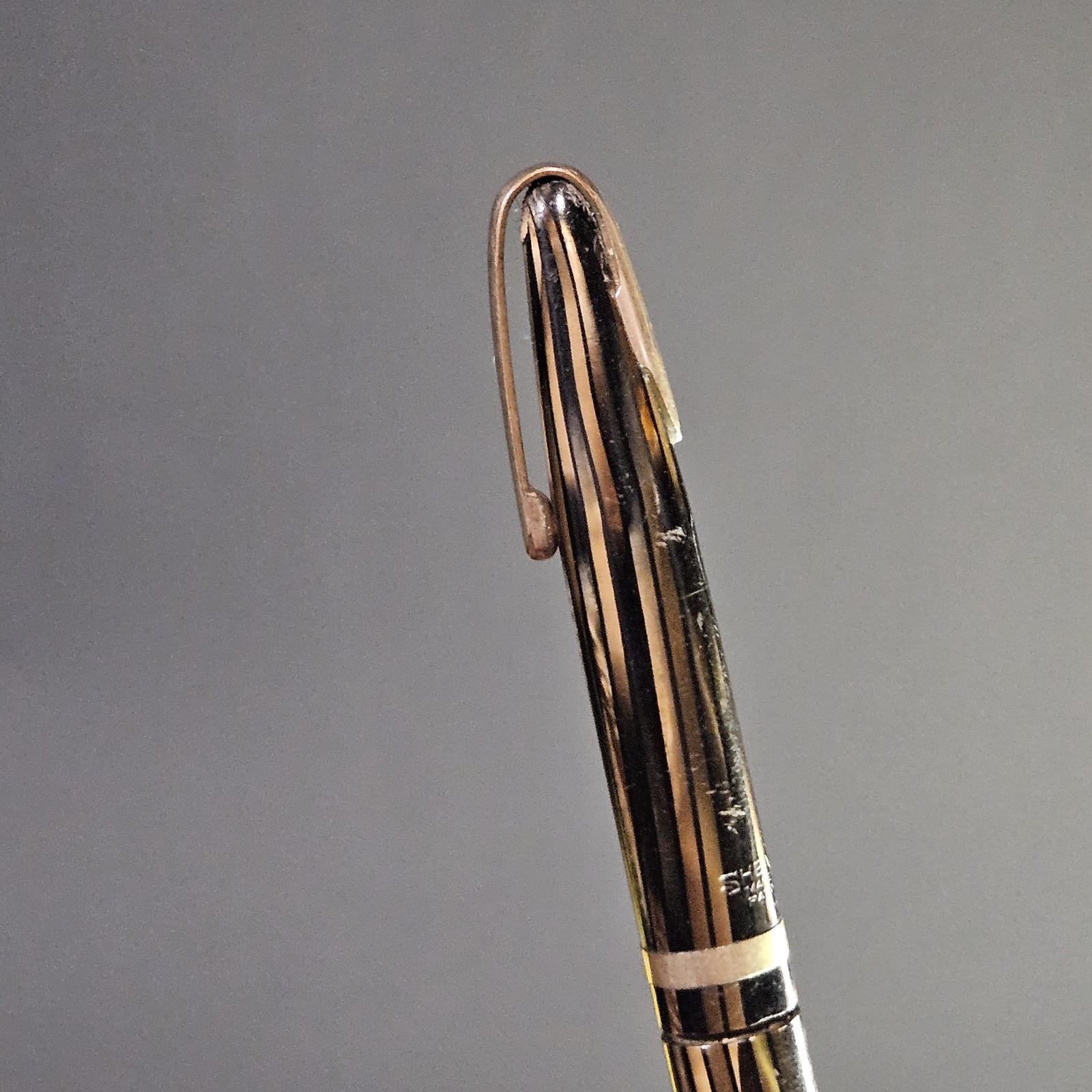 Vintage Brown 40s Sheaffer 400 Twist Mechanical Pencil Celluloid Gold Trim