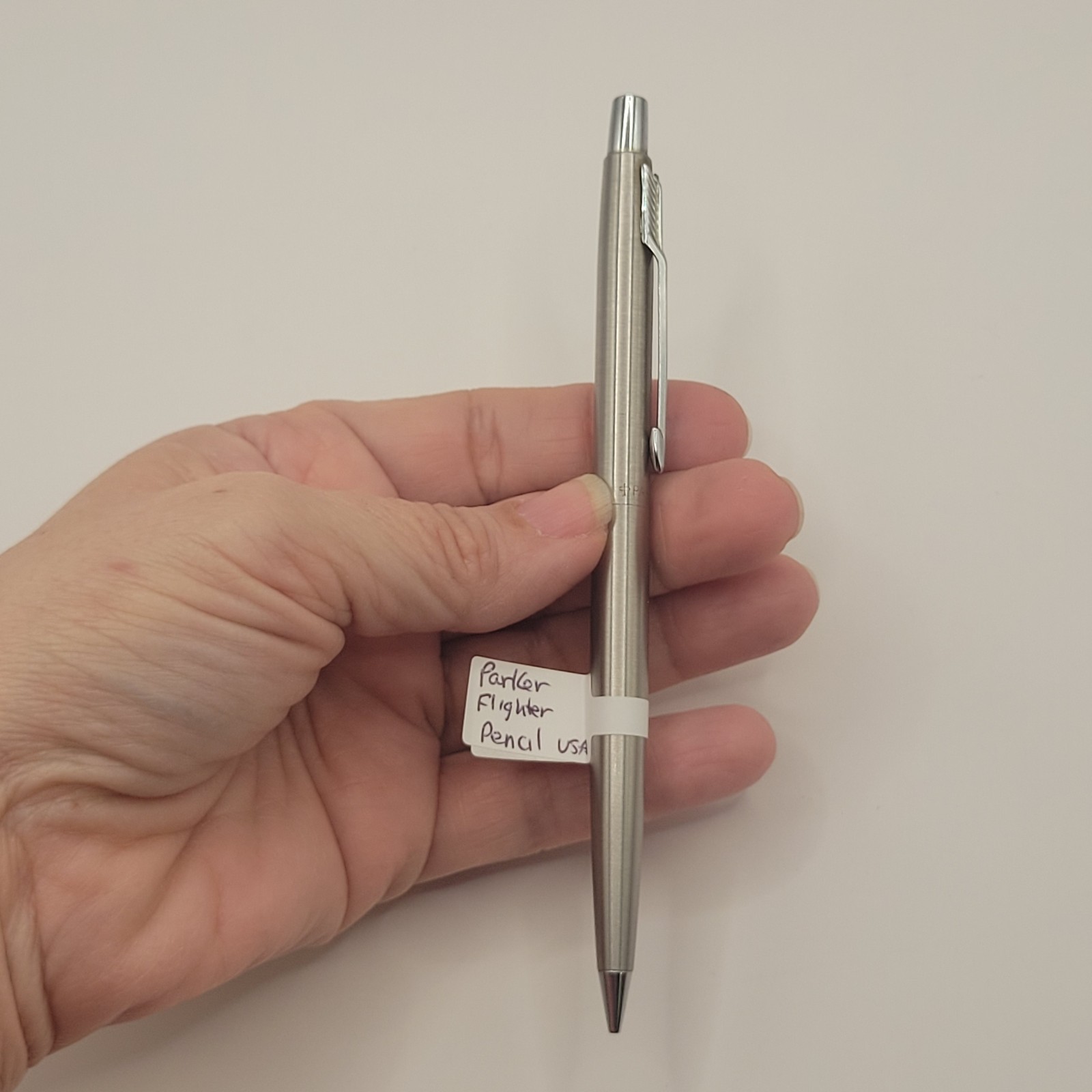 Vtg Parker Stainless Steel Classic Flighter Twist Mechanical Pencil QC 1980s USA