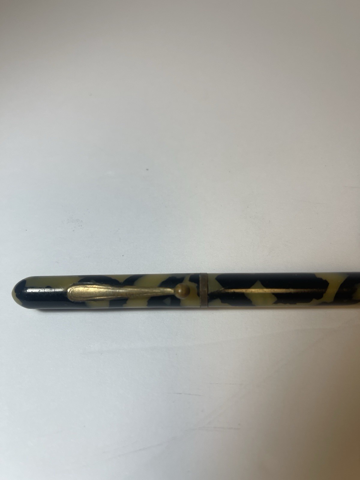 Sheaffer Balance Oversize Marble Yellow and Black Gold Plated Trim Pencil