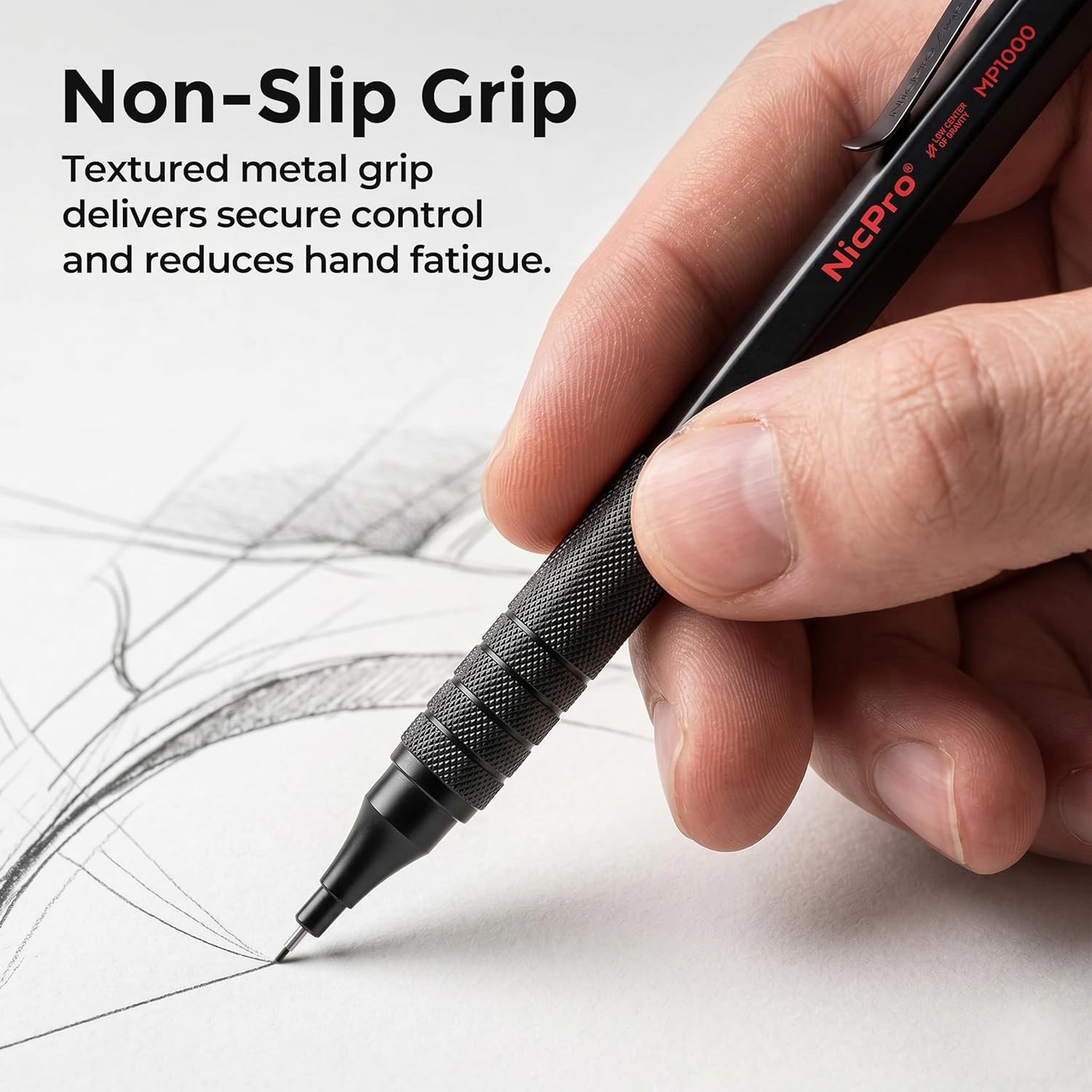 Art Sketching Mechanical Pencil Set – 0.7mm, 3 Pencils with Erasers Included