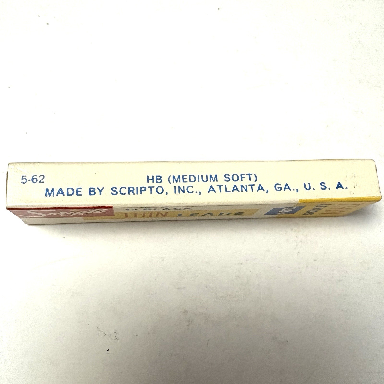 Vintage Pack Scripto 11 Black Thin Pencil Leads Original Box