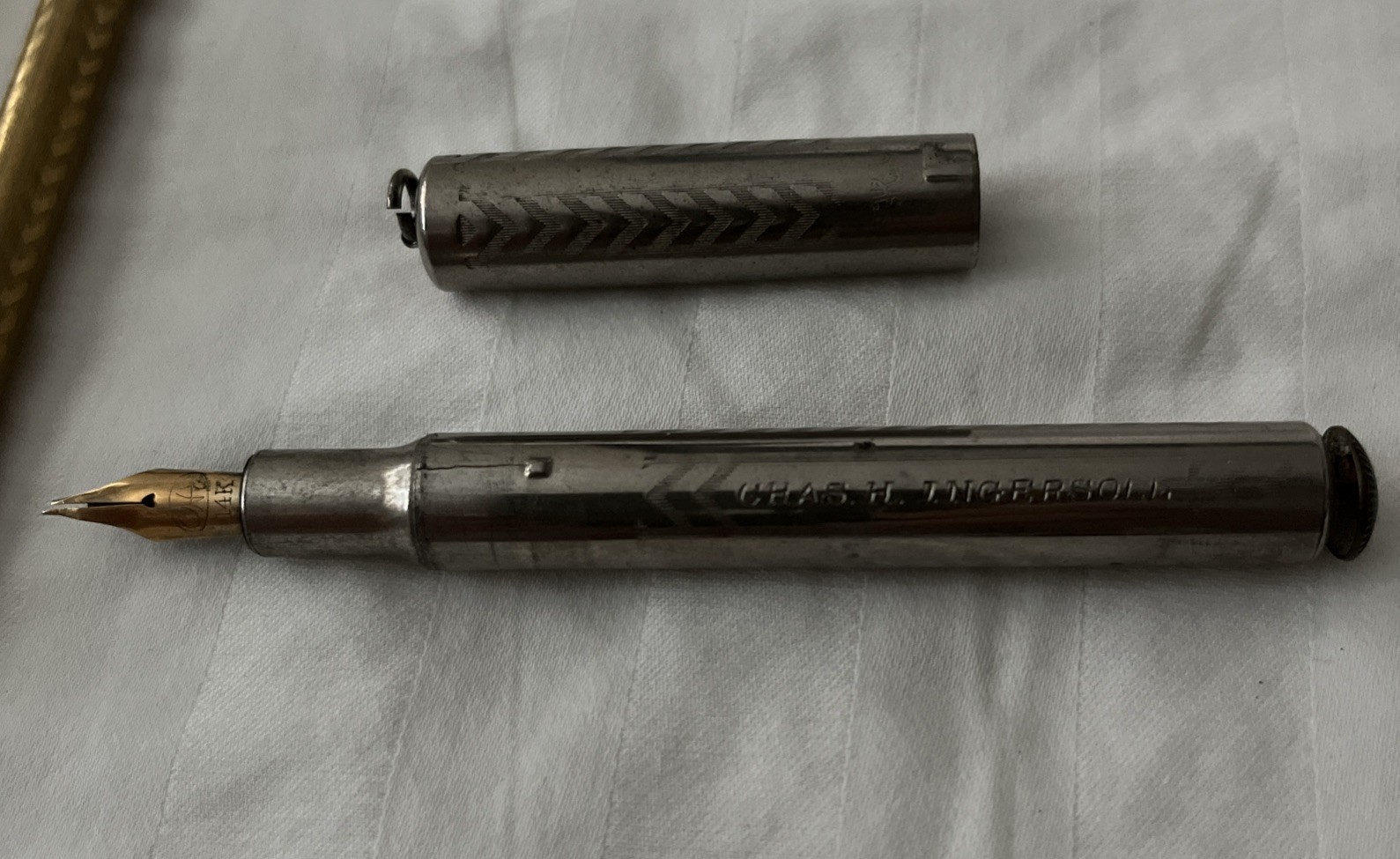 Vintage (1) Fountain Pen /14k Nib+ 2 VTG. Mechanical Pencils- Made In USA- As Is