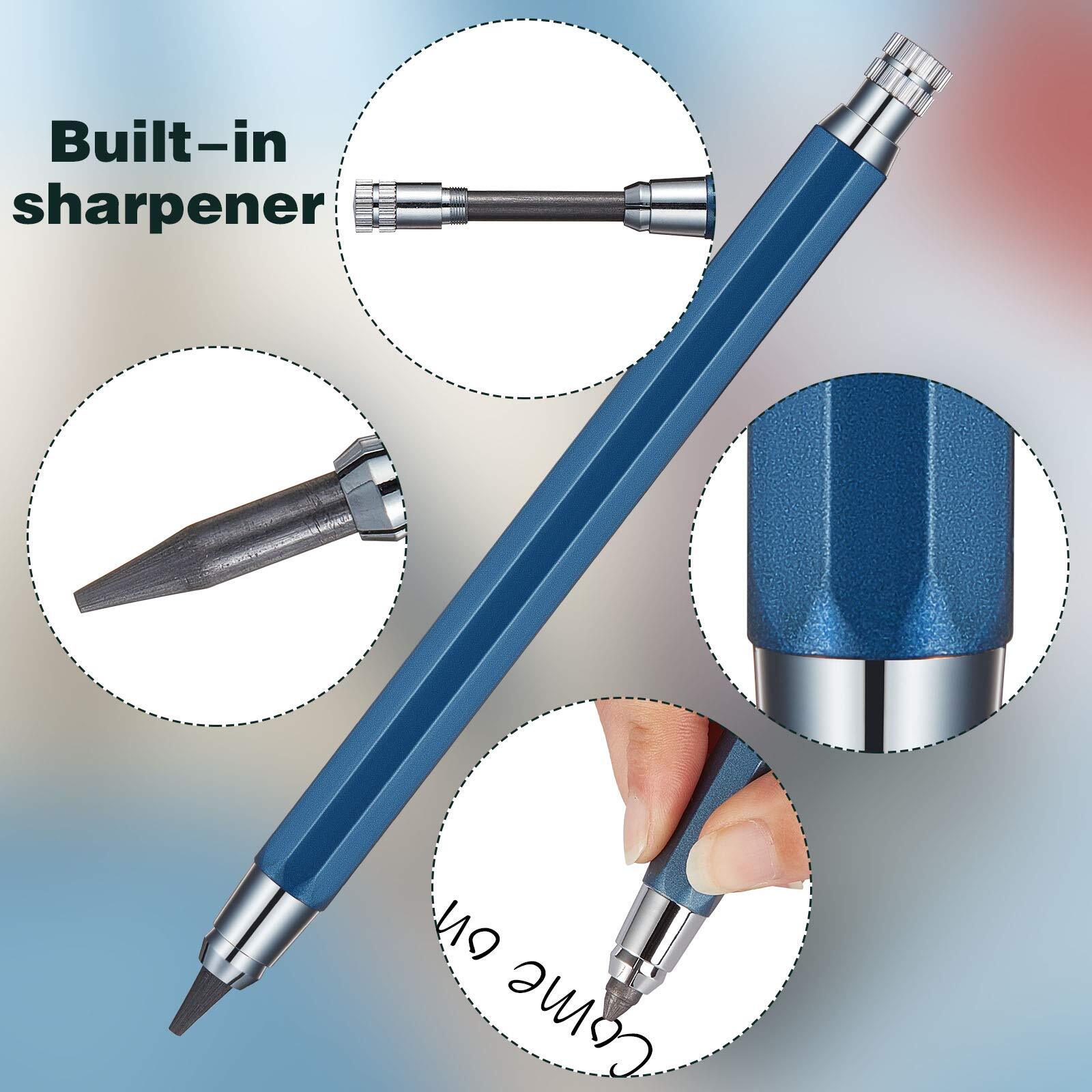 3 Pieces 5.6MM Lead Holder Mechanical Pencils Sketch Up Metal Automatic