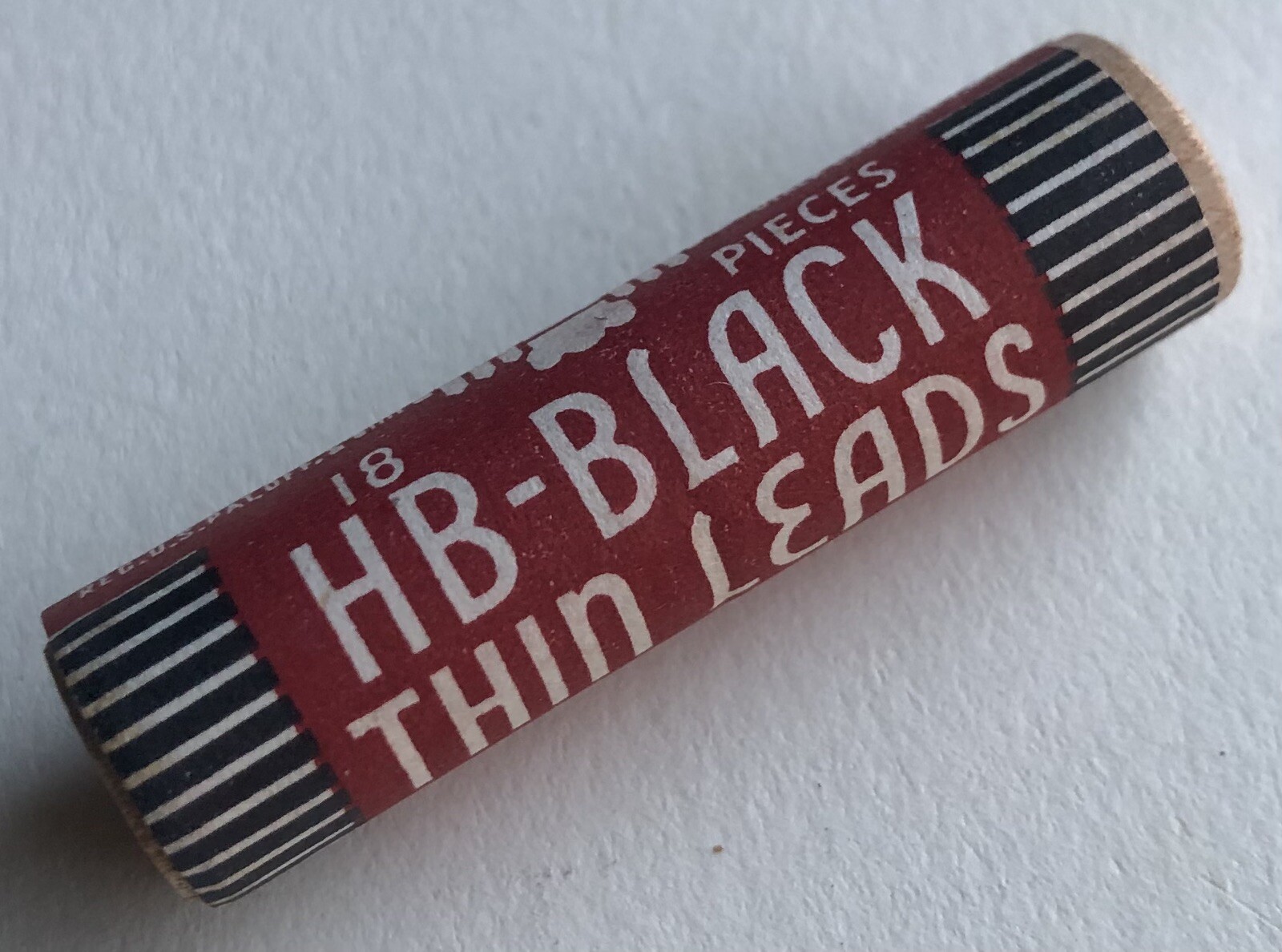 Vintage EAGLE Pencil Co. Mechanical Lead HB Black 1.18mm NOS 18pk Wood Tube USA
