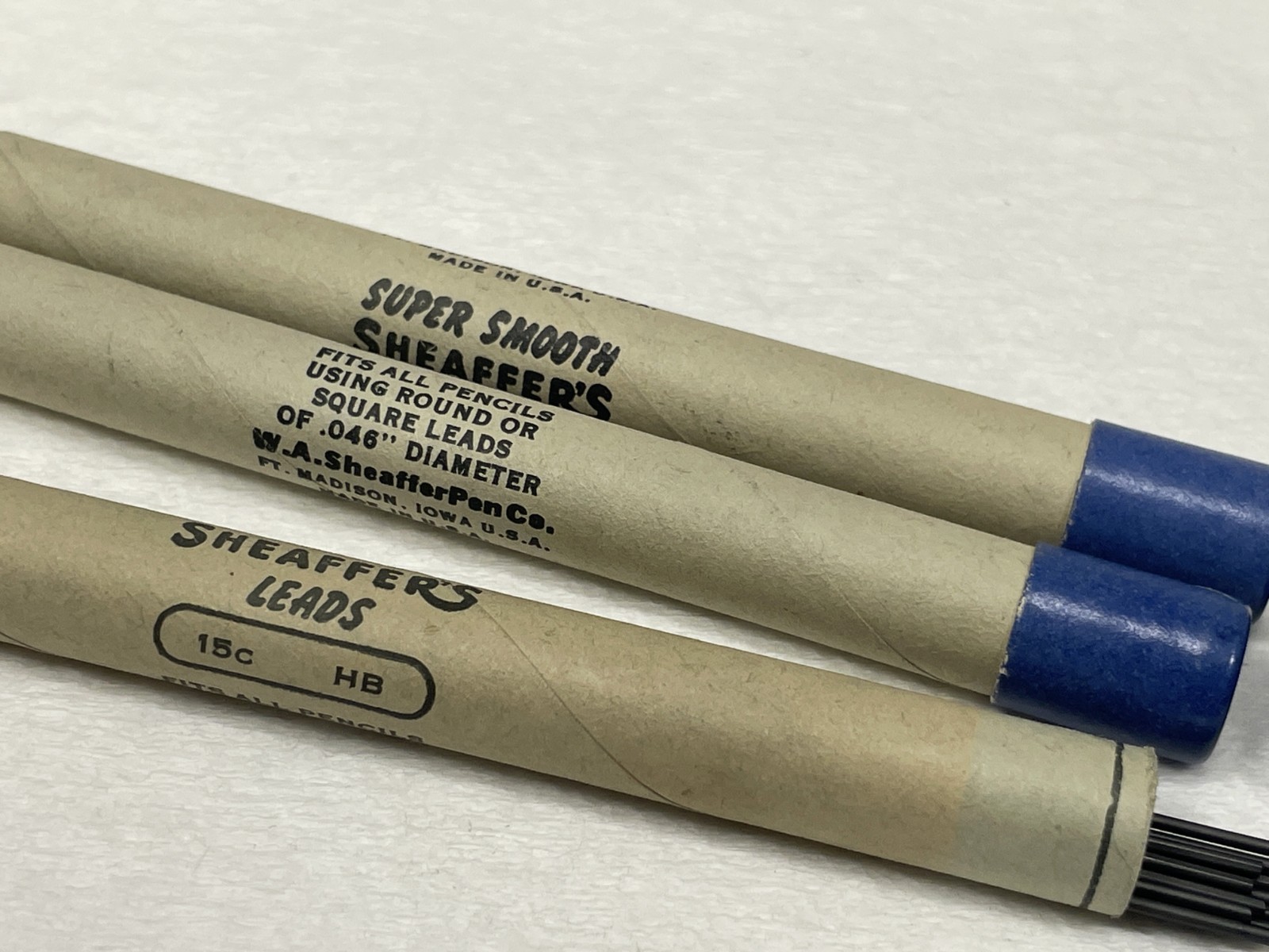 nos SHEAFFER Mech. Pencil Leads ~ MEDIUM HB ~ .046 / 1.18mm ~ $5 ship/+Free