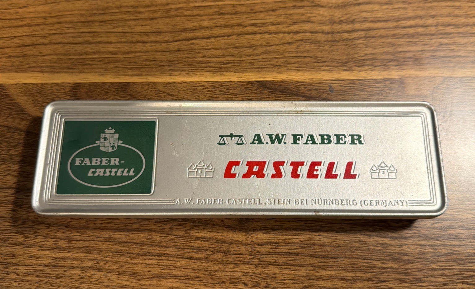 Vtg A. W. Faber Castell Pencils & Tin 9000 HB (4 ) Germany Drafting Unsharpened