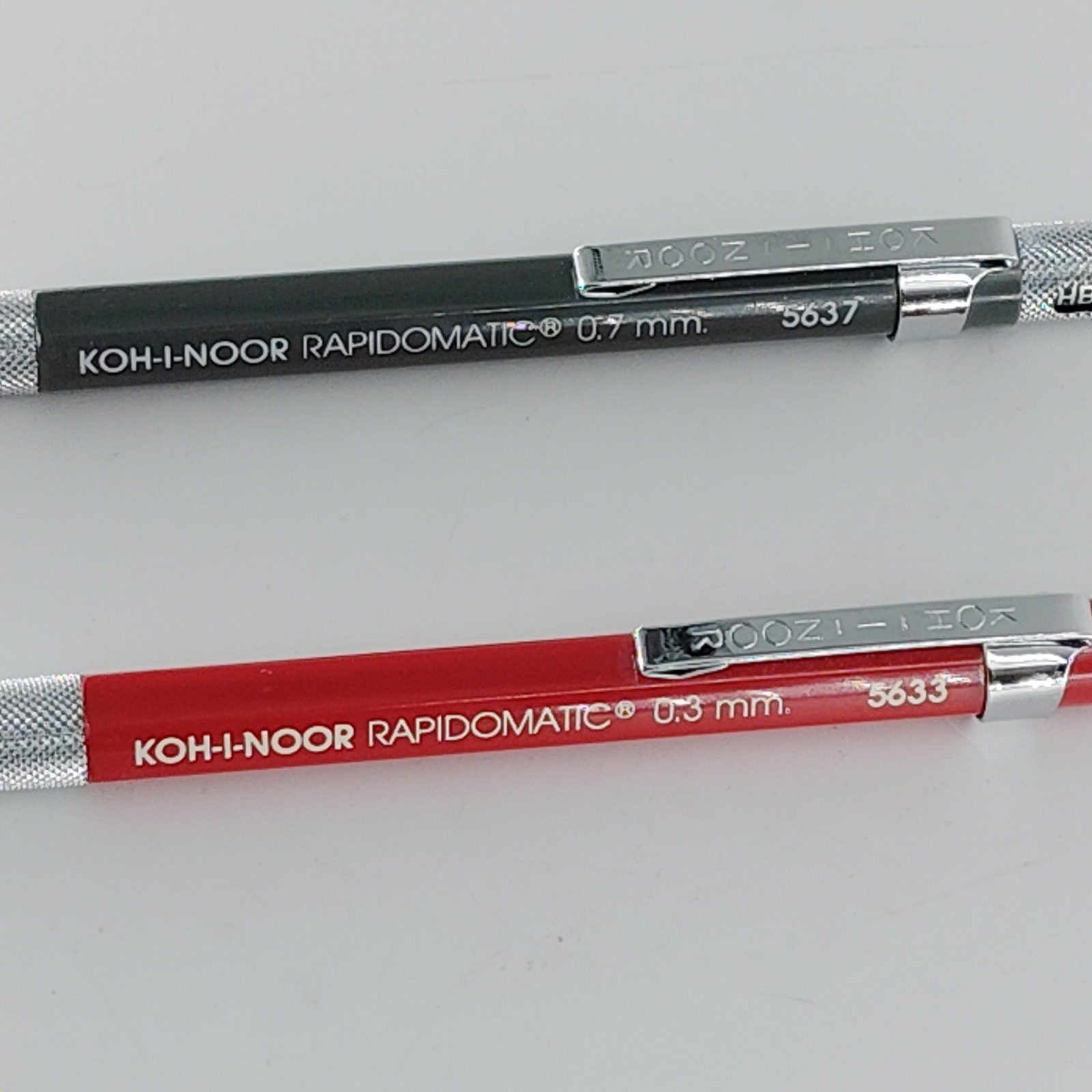 Vintage New Koh-I-Noor Rapidomatic 0.3mm #5633/5637 Red & Gray Mechanical Pencil