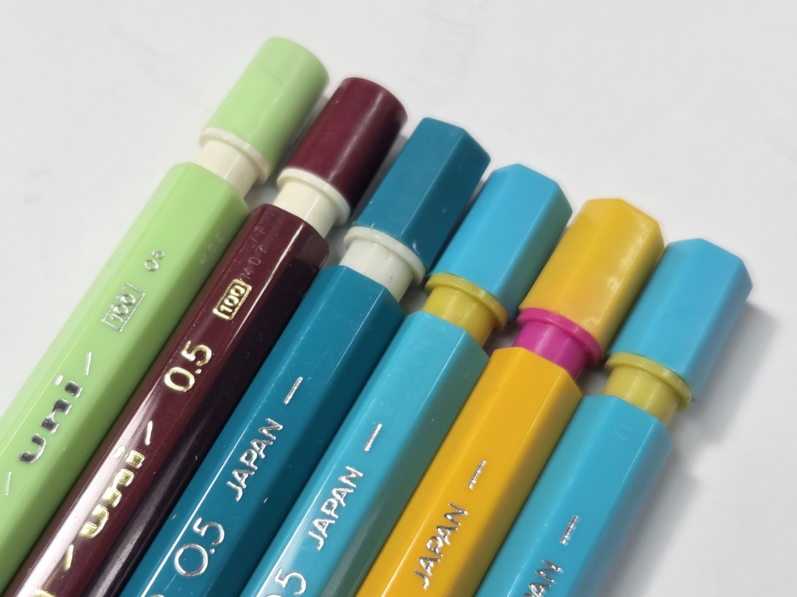 Tombow Pencil Sharp & Mitsubishi Uni Vintage mechanical pencil set of 6