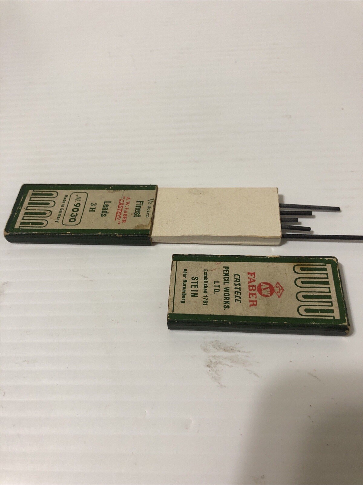VTG A.W Fiber Castell 1/2 Dozen Pencil Leads 3 H #9030 Made In Germany. Rare