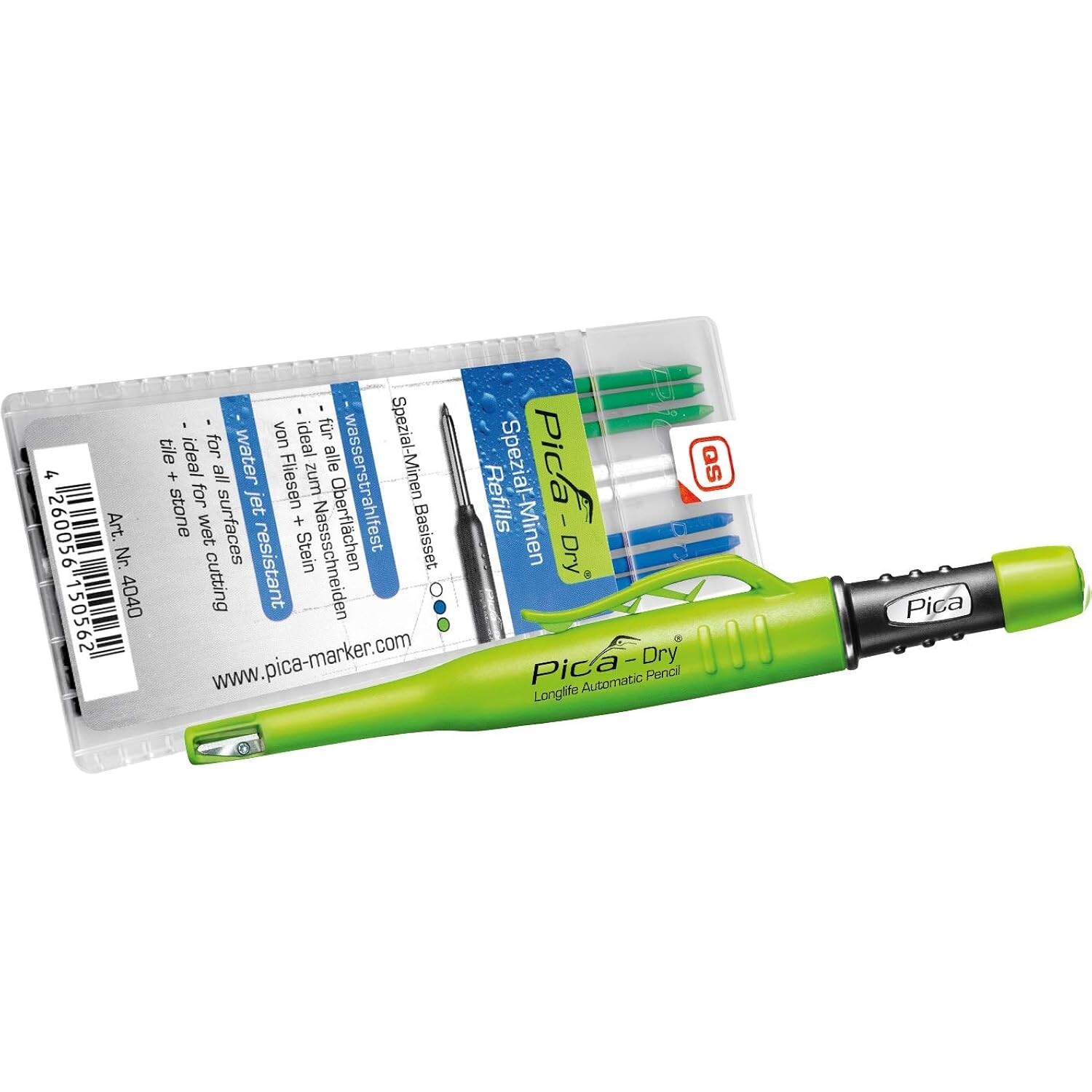 3030 + 4040 Dry Pen Set with Special Lead Carpenter’s Pencil Green Blue White