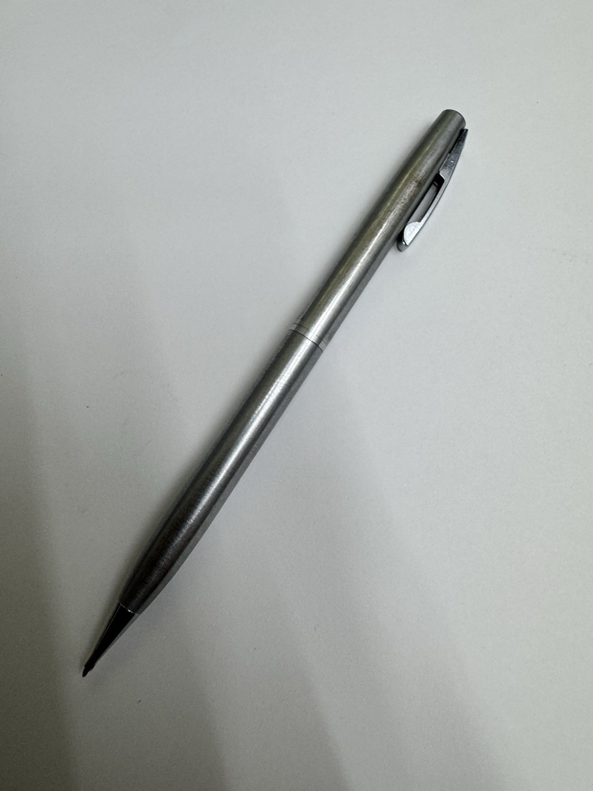 Vintage SHEAFFER White DOT Chrome Twist Mechanical Pencil 0.9mm