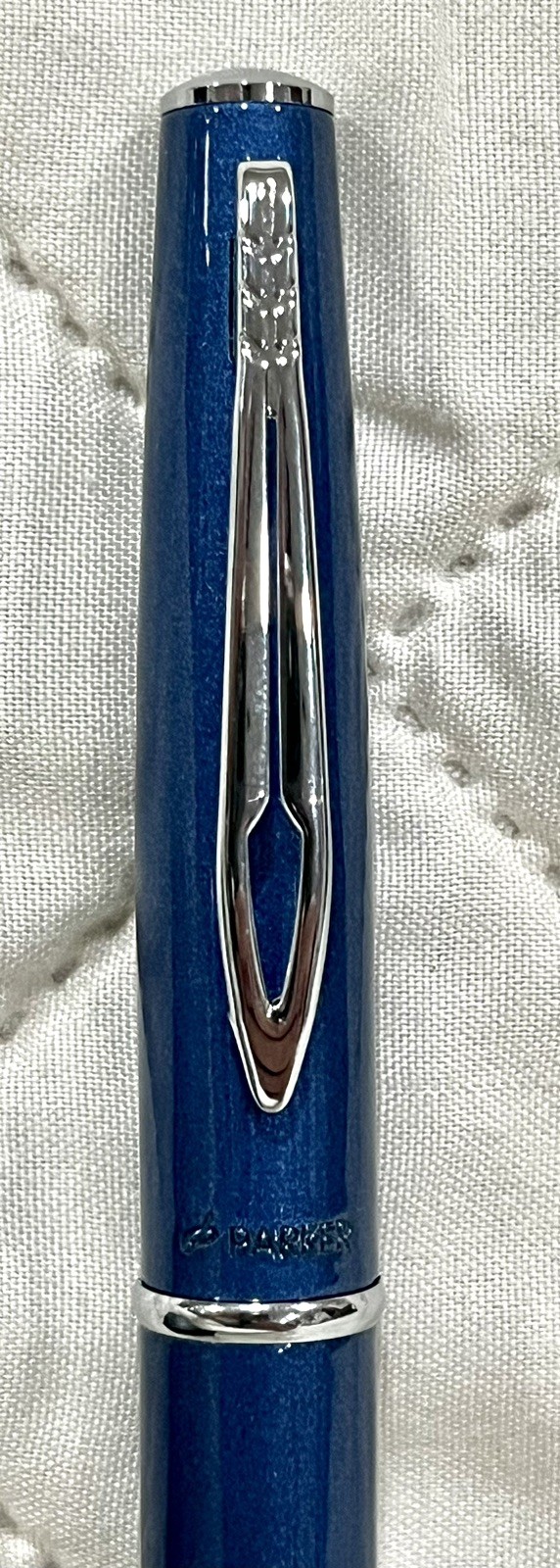 Parker Mechanical Pencil Metallic Blue Barrel Chrome Trim Thicker Grip