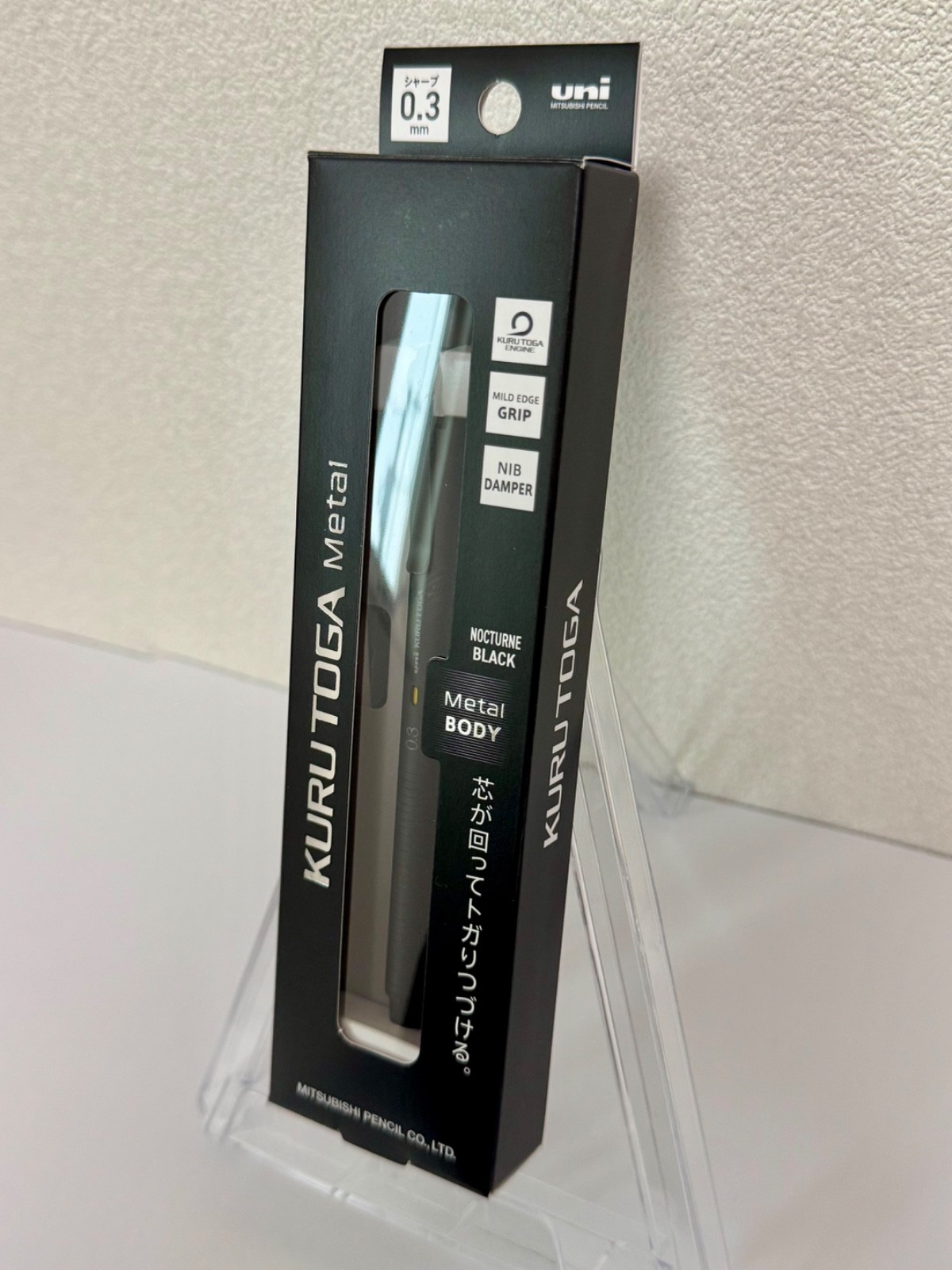 Uni Kuru Toga Metal Mechanical Pencil 0.3mm M3-KH 1P Black Nocturne