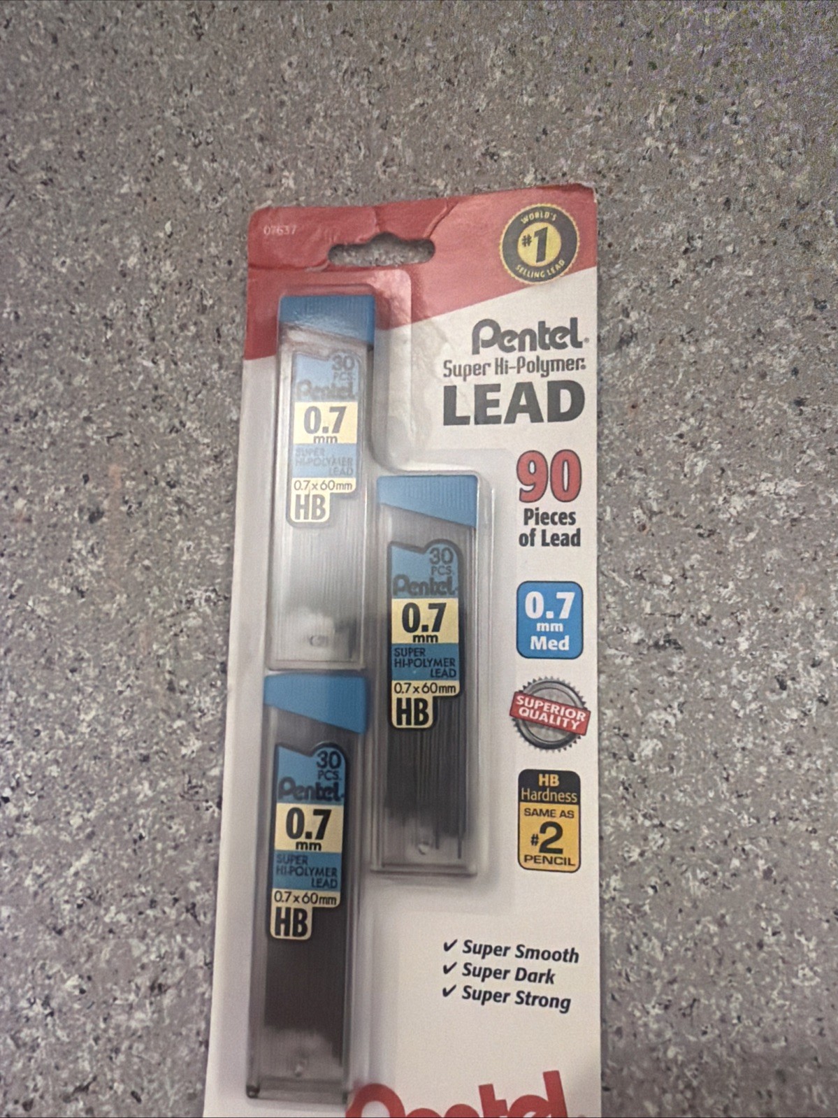 Durable 0.7mm HB Black Lead Refills, 90 Count – Perfect for Mechanical Pencils